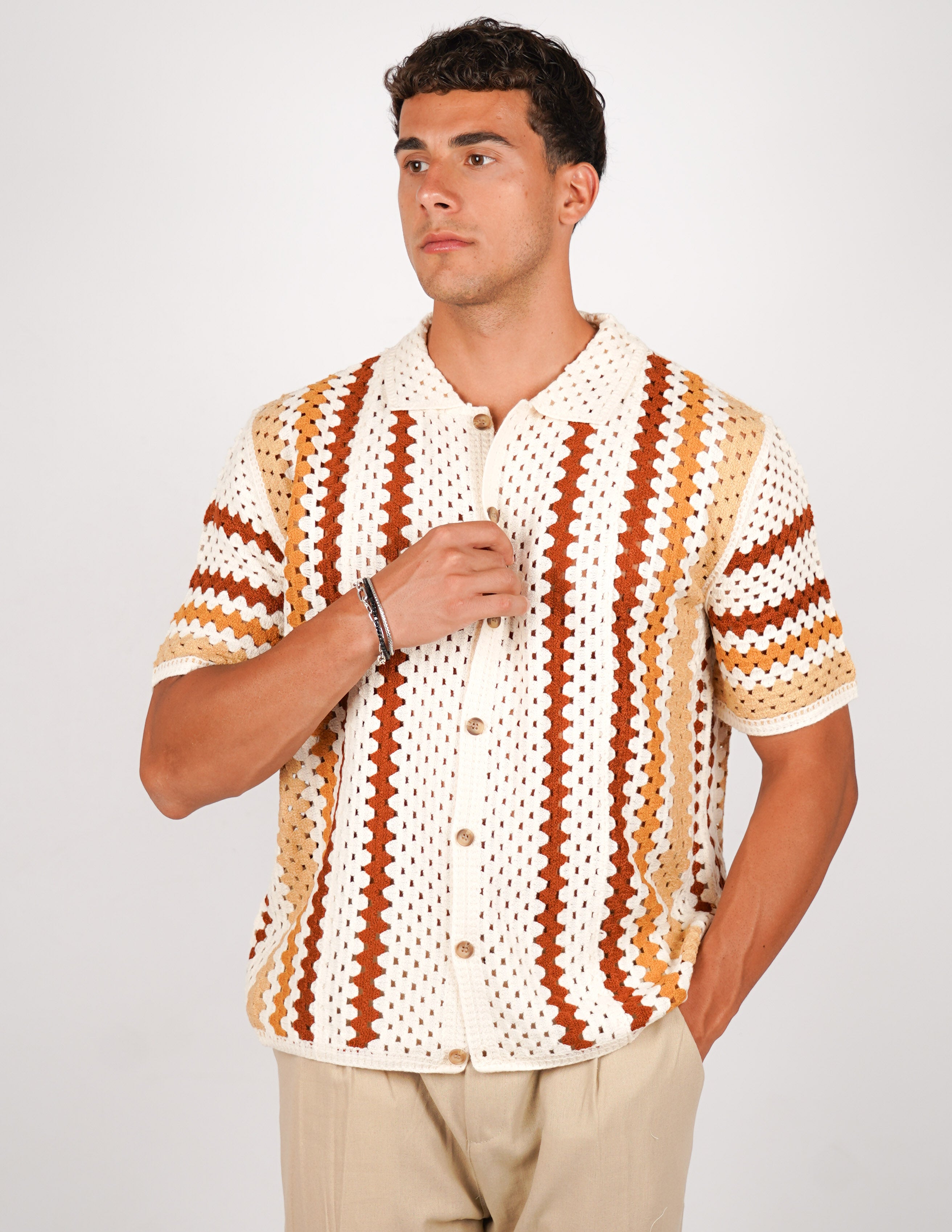 CAMICIA CROCHET A FANTASIA