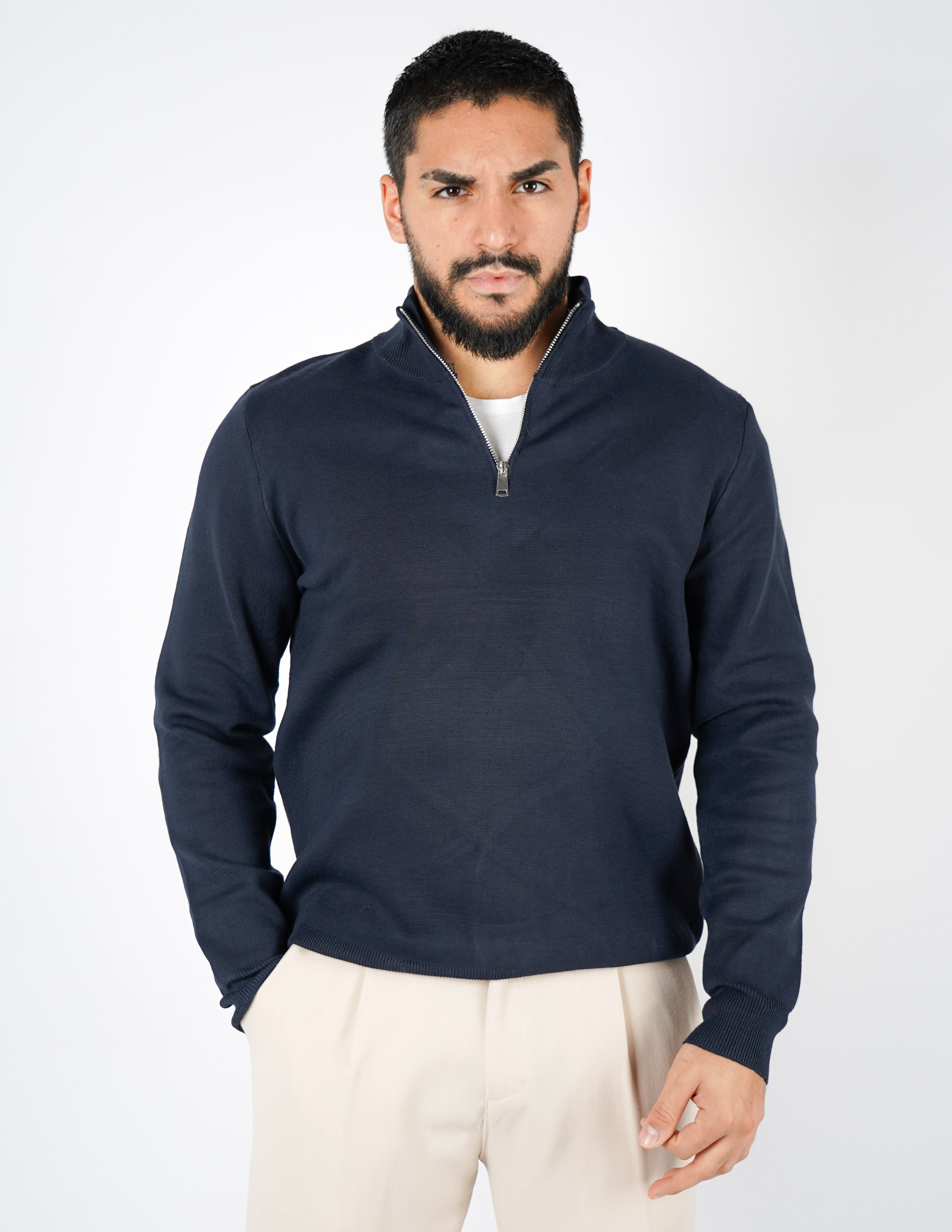 Maglione uomo mezza zip