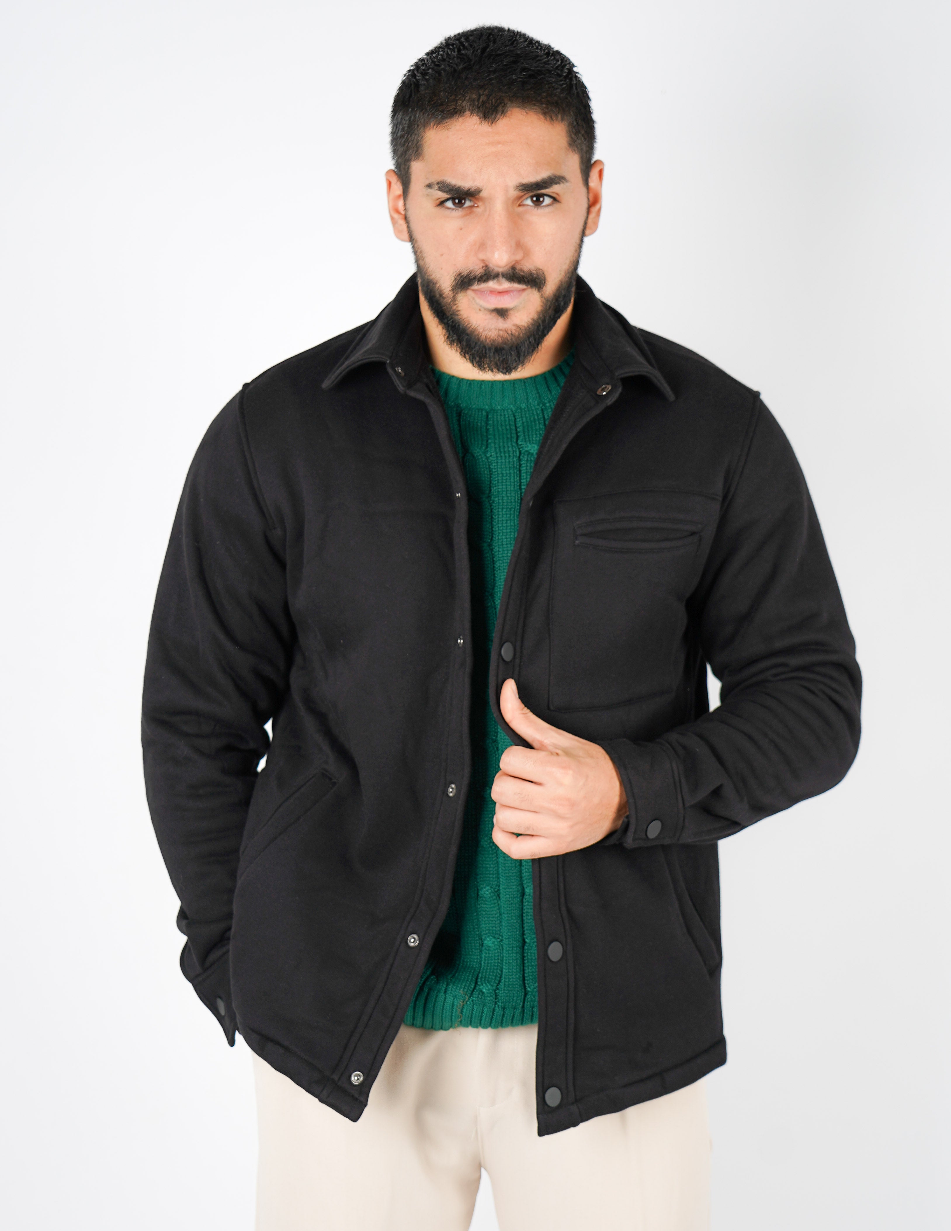 OVERSHIRT IMBOTTITA IN FELPA