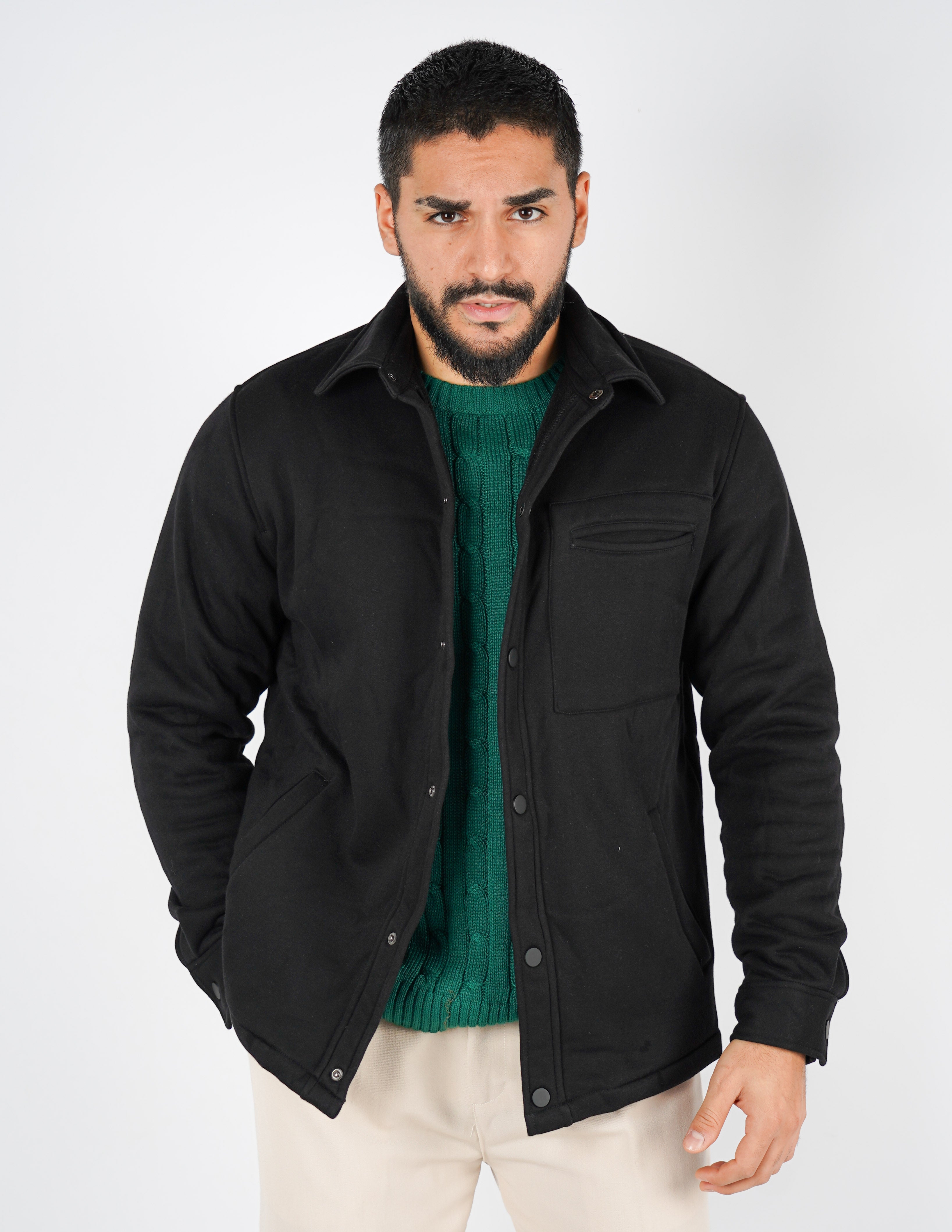 OVERSHIRT IMBOTTITA IN FELPA