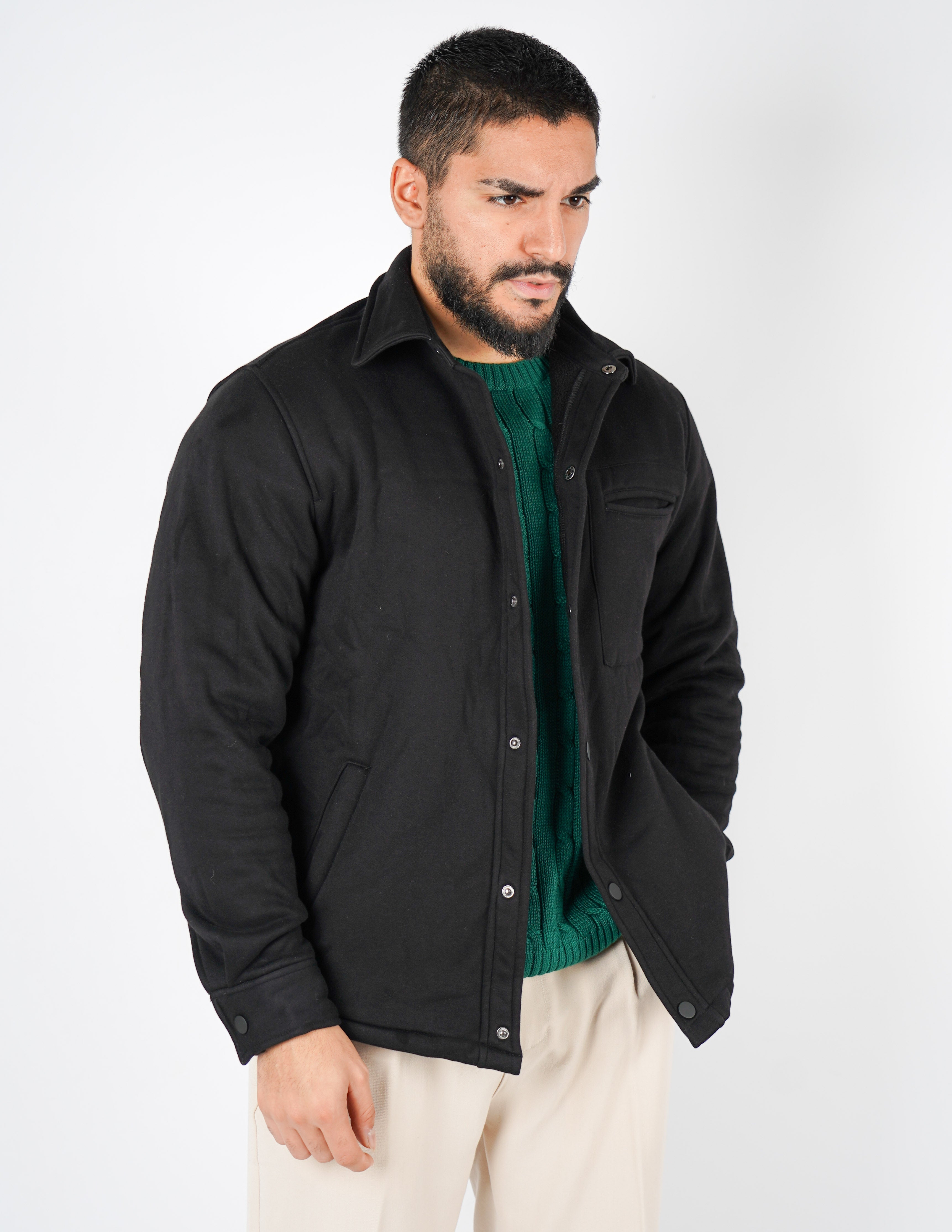 OVERSHIRT IMBOTTITA IN FELPA