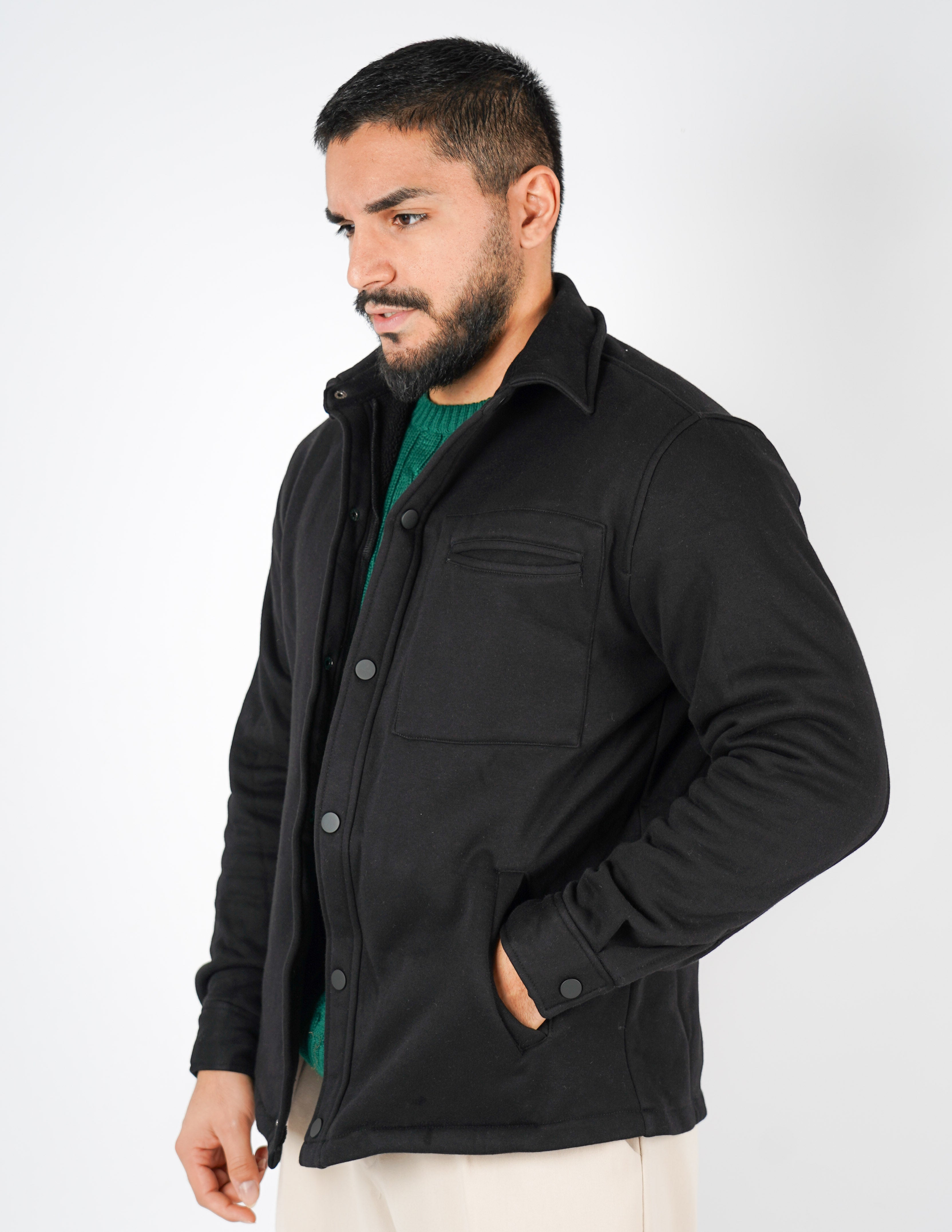 OVERSHIRT IMBOTTITA IN FELPA