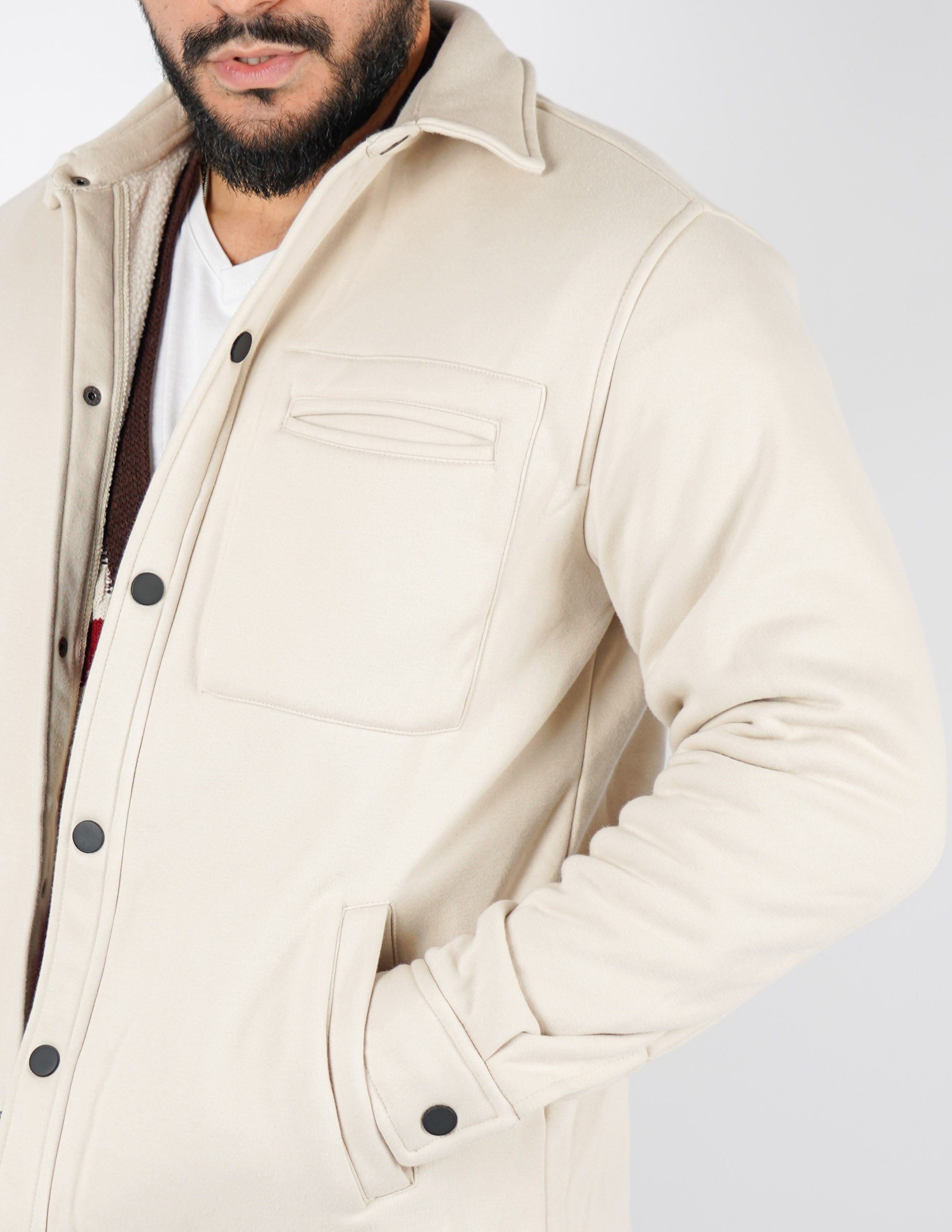 OVERSHIRT IMBOTTITA IN FELPA