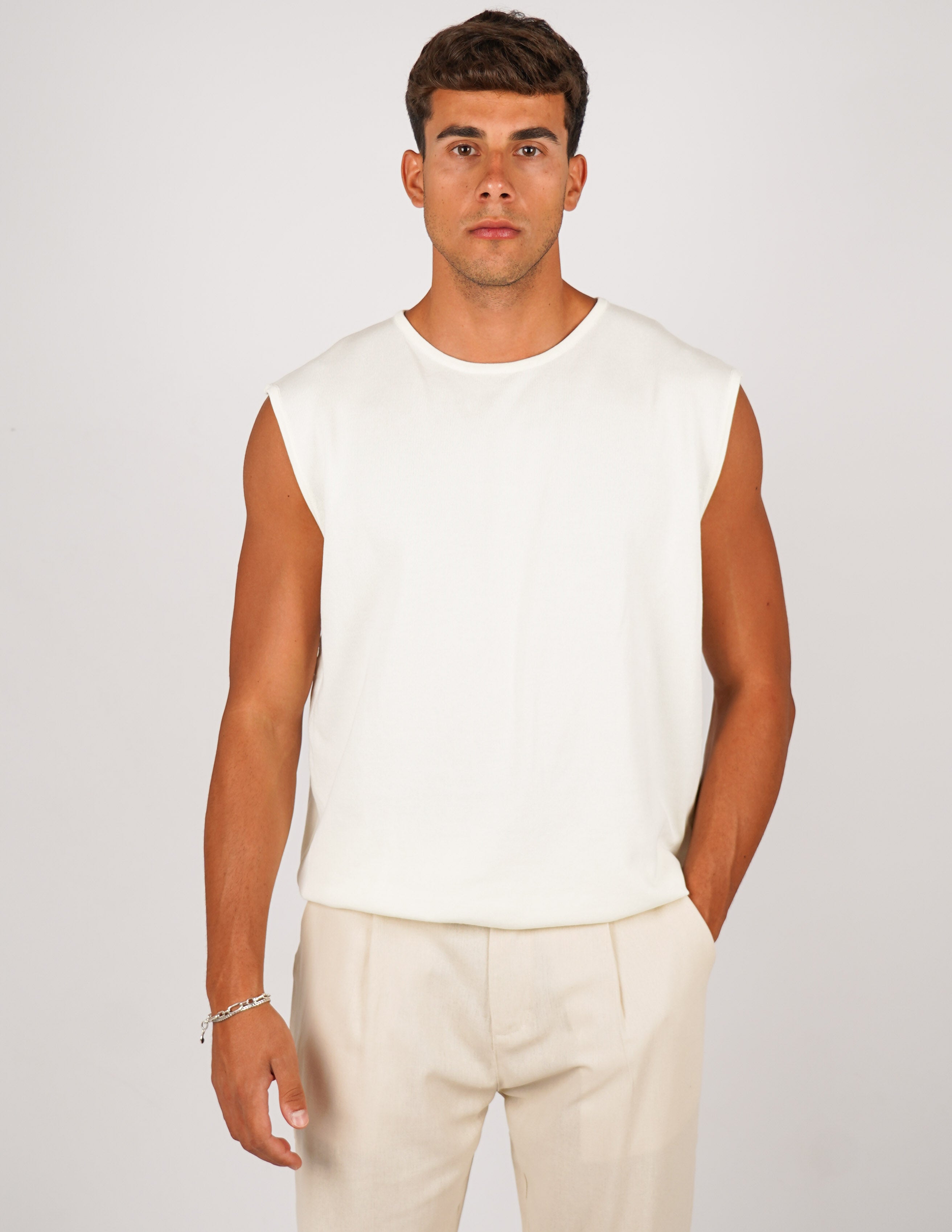 T-SHIRT IN FILO SMANICATA