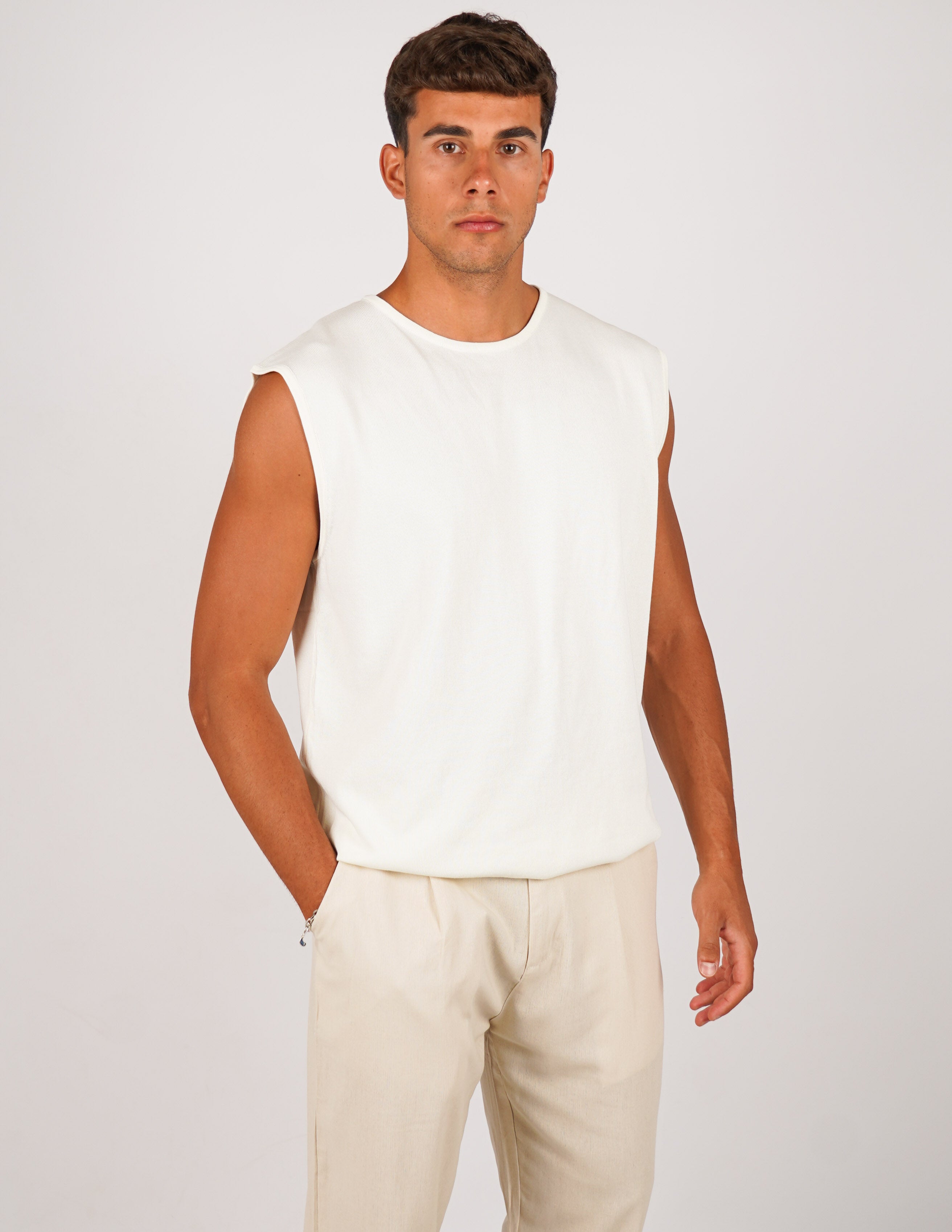 T-SHIRT IN FILO SMANICATA
