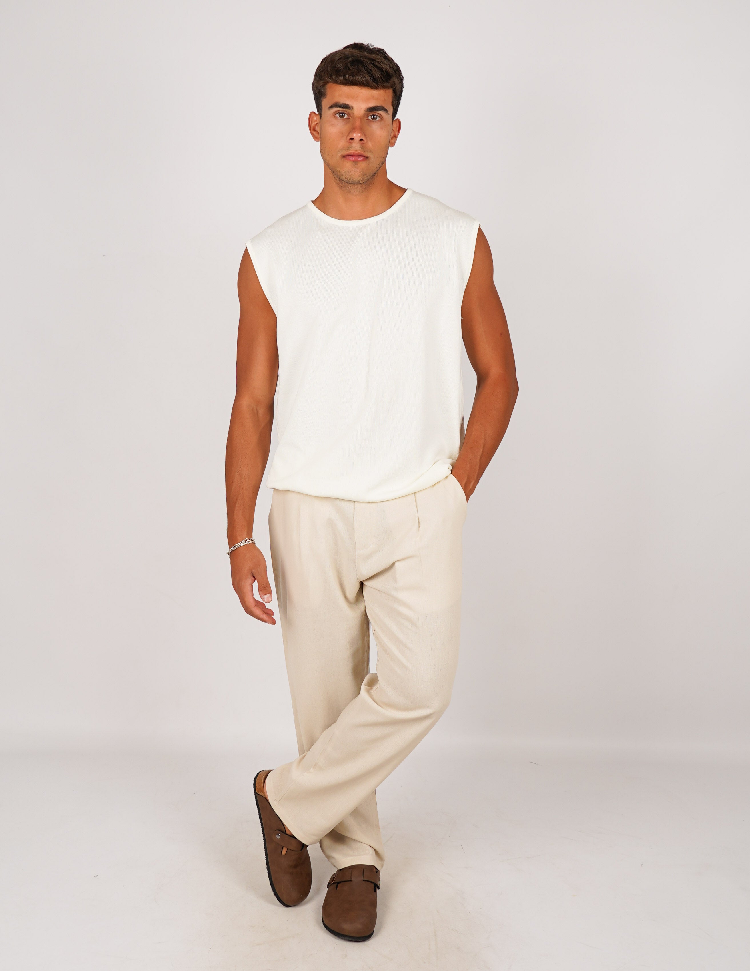 T-SHIRT IN FILO SMANICATA
