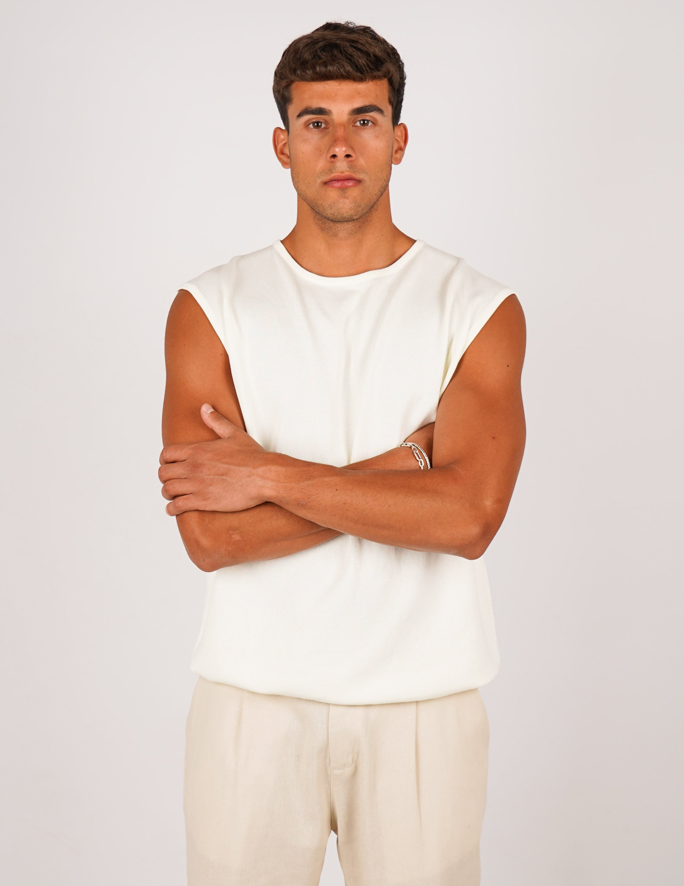 T-SHIRT IN FILO SMANICATA
