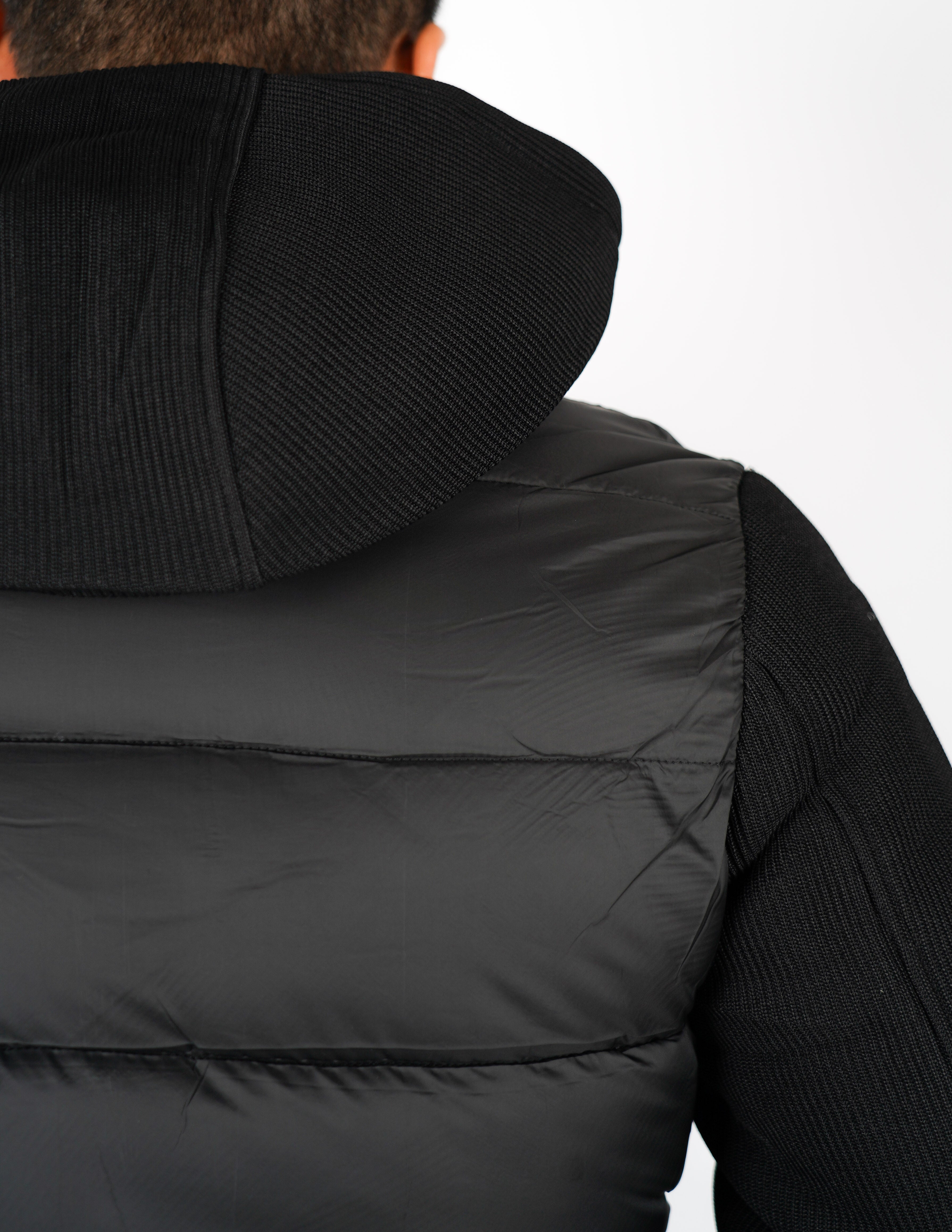 Giubbino imbottito con maniche in maglia