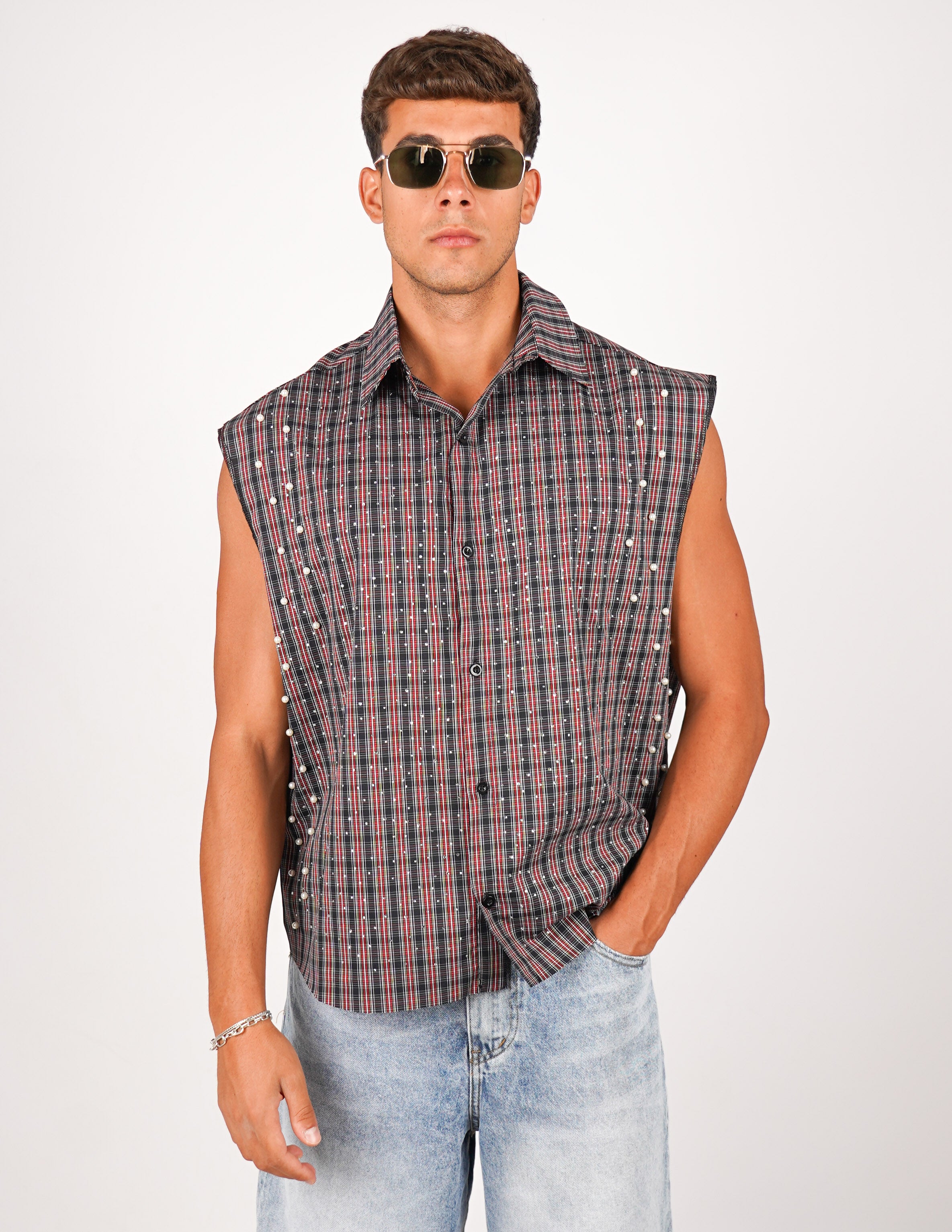CAMICIA STRUTTURATA CON STRASS