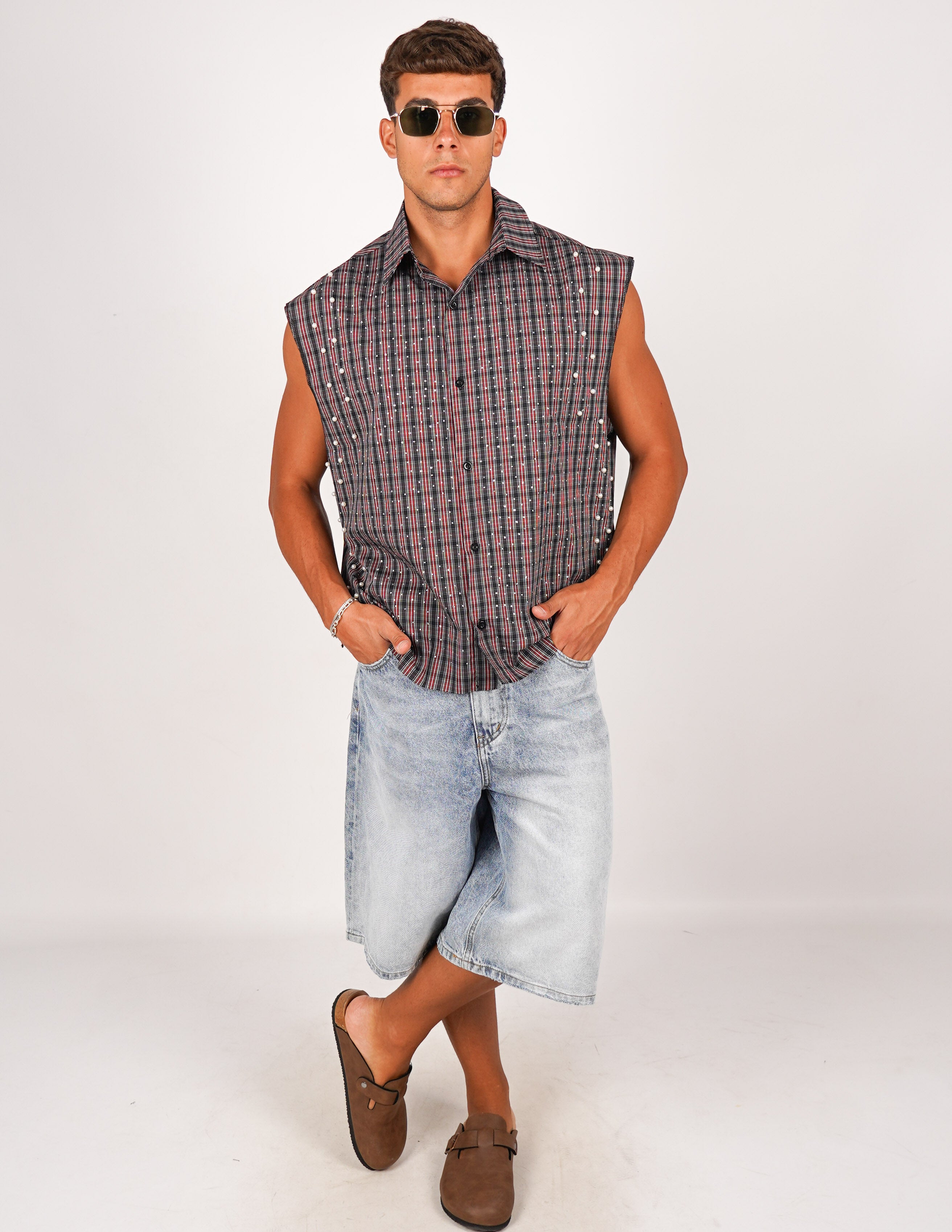 CAMICIA STRUTTURATA CON STRASS