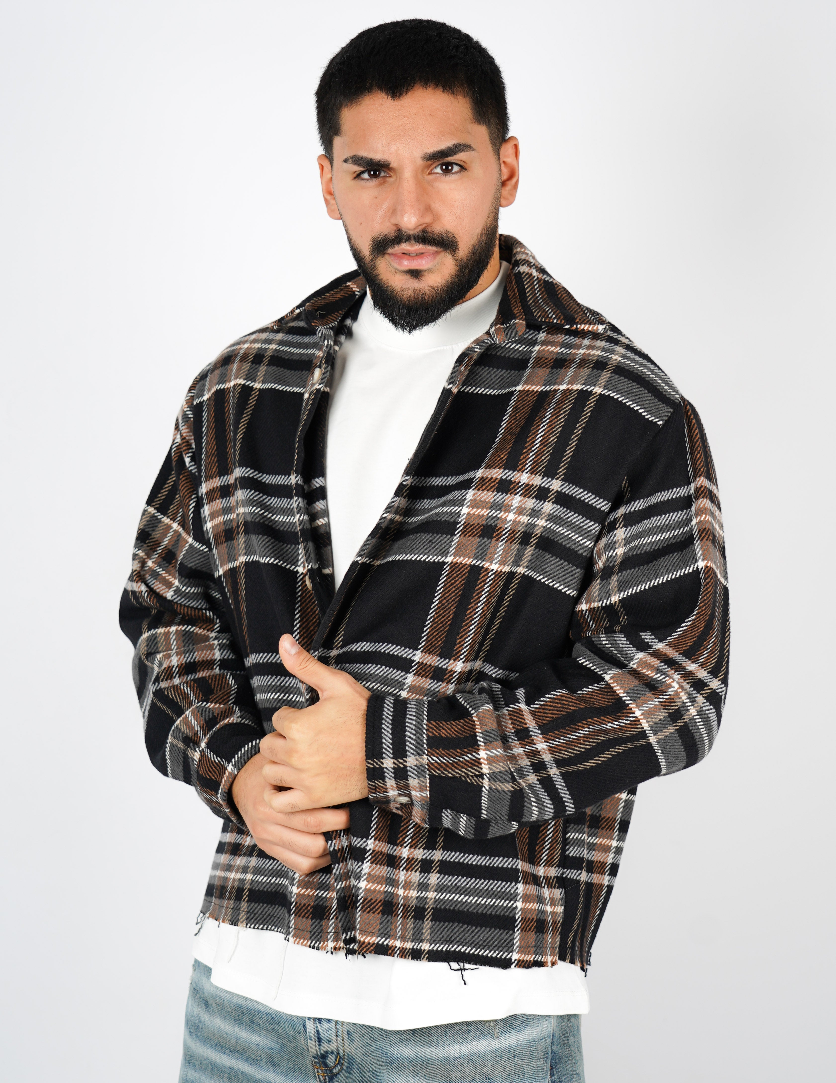 CAMICIA A QUADRI CROP FIT