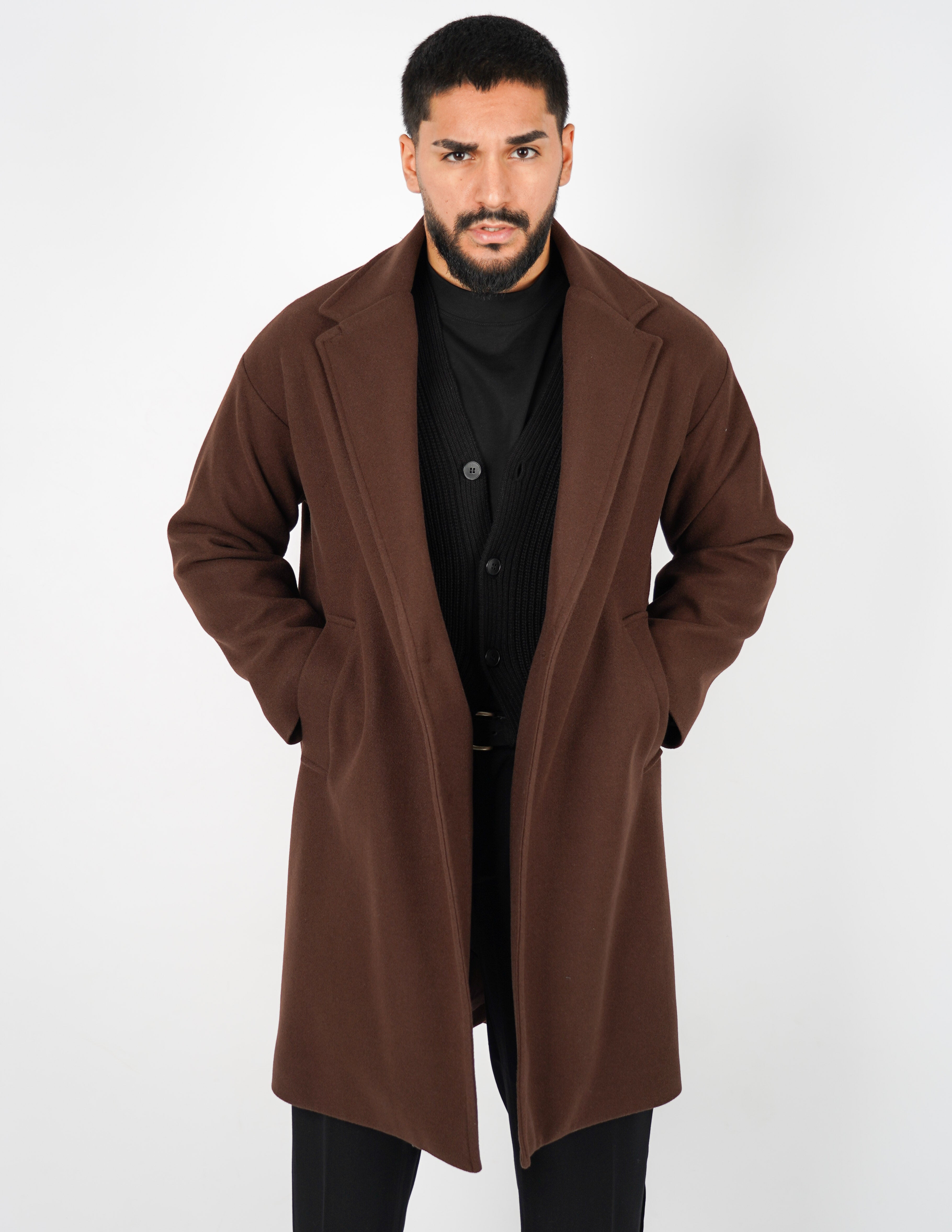 cappotto elegante monopetto oversize