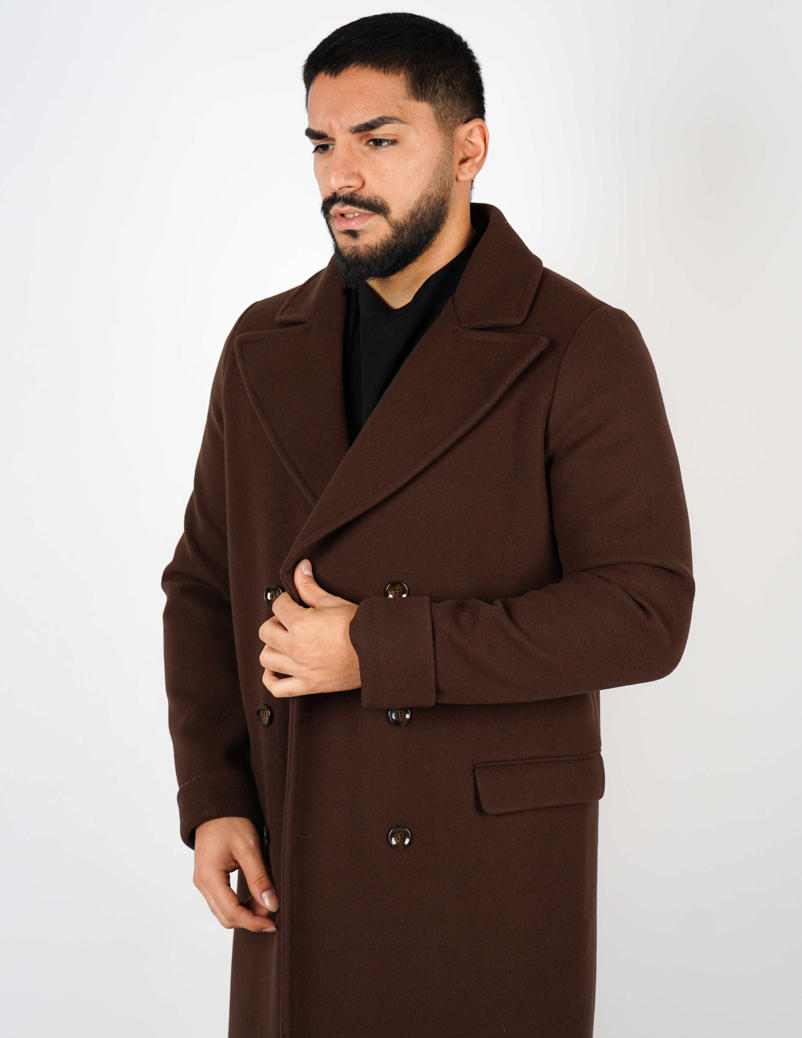 Cappotto elegante lungo doppiopetto