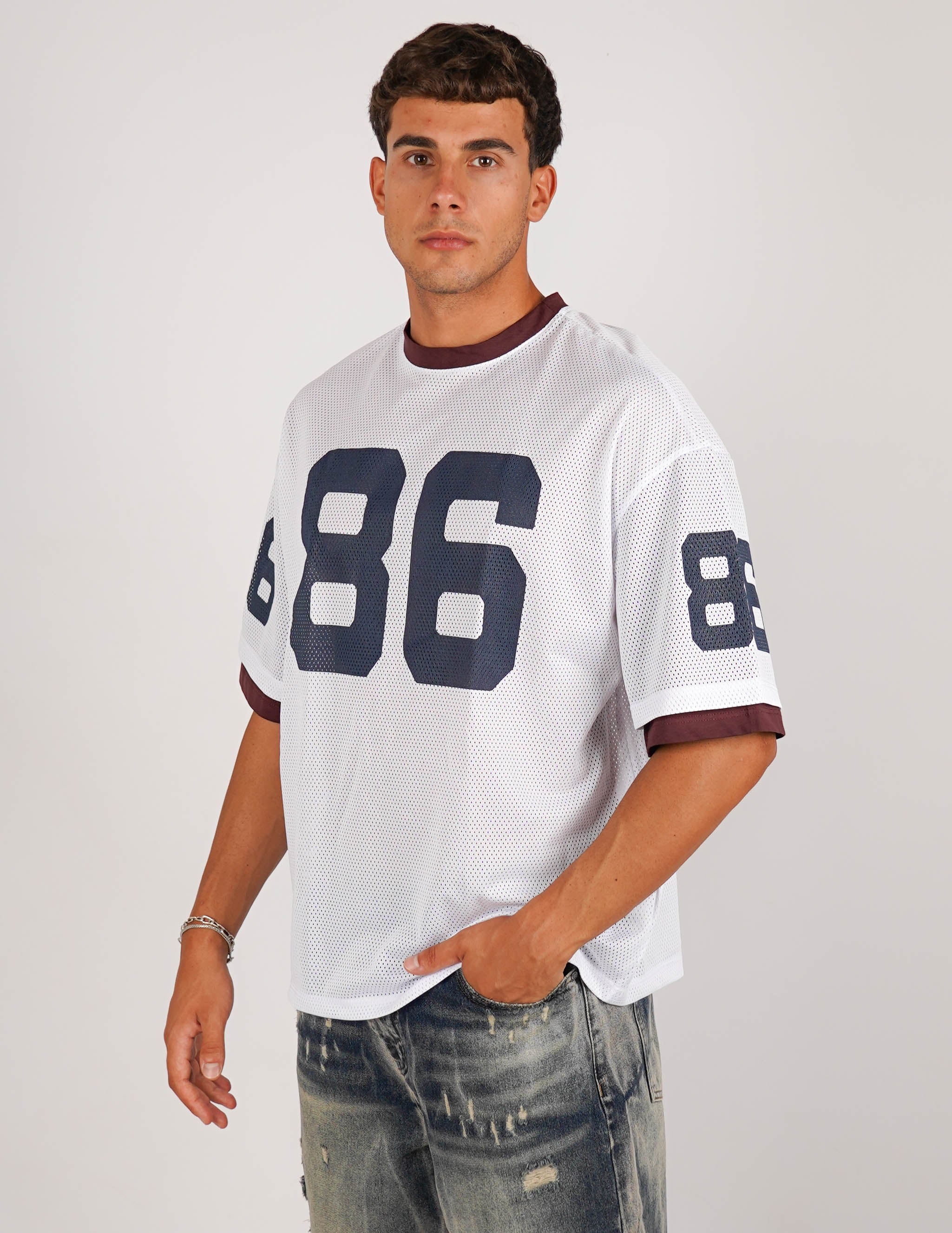 T-SHIRT CON STAMPA COLLEGE