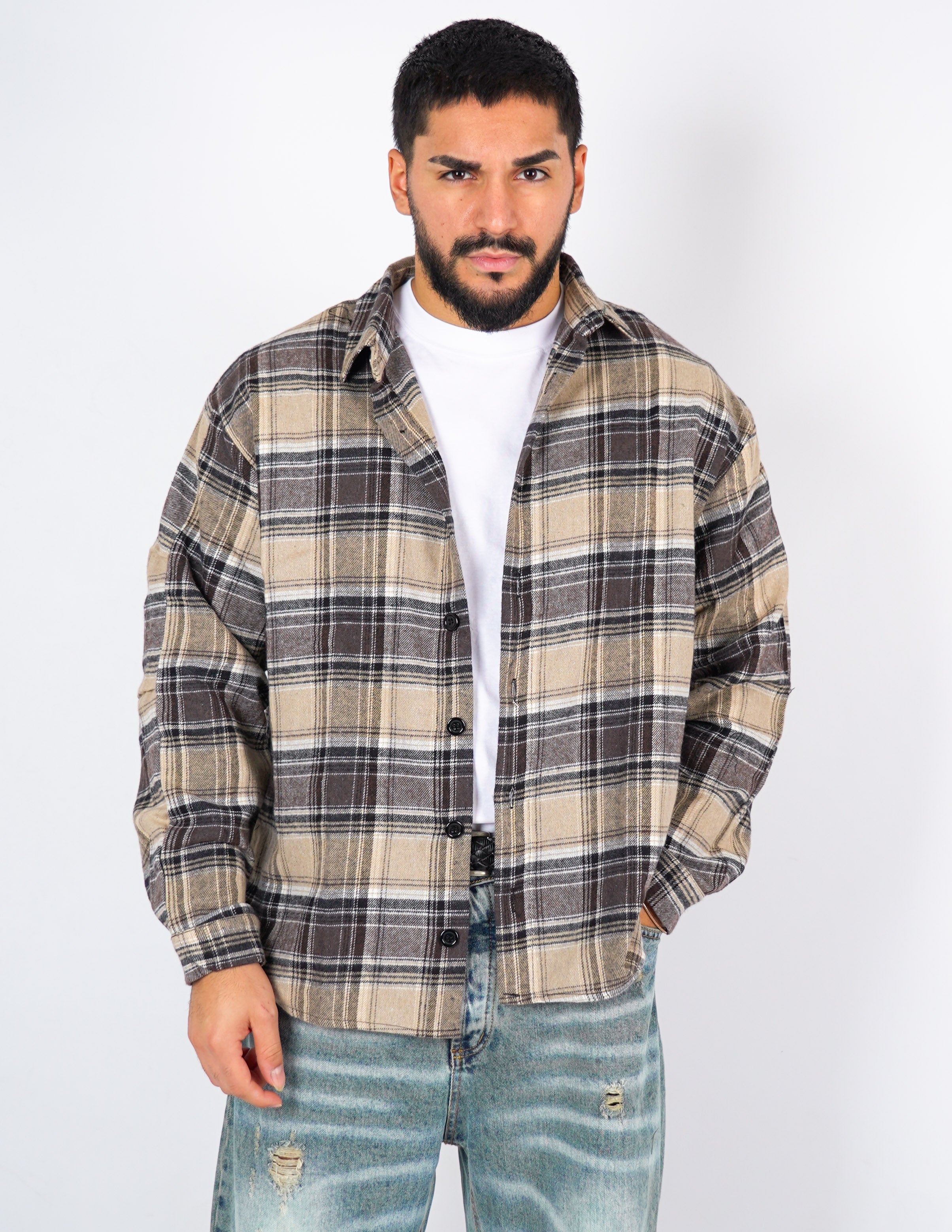 CAMICIA A QUADRI CROP FIT