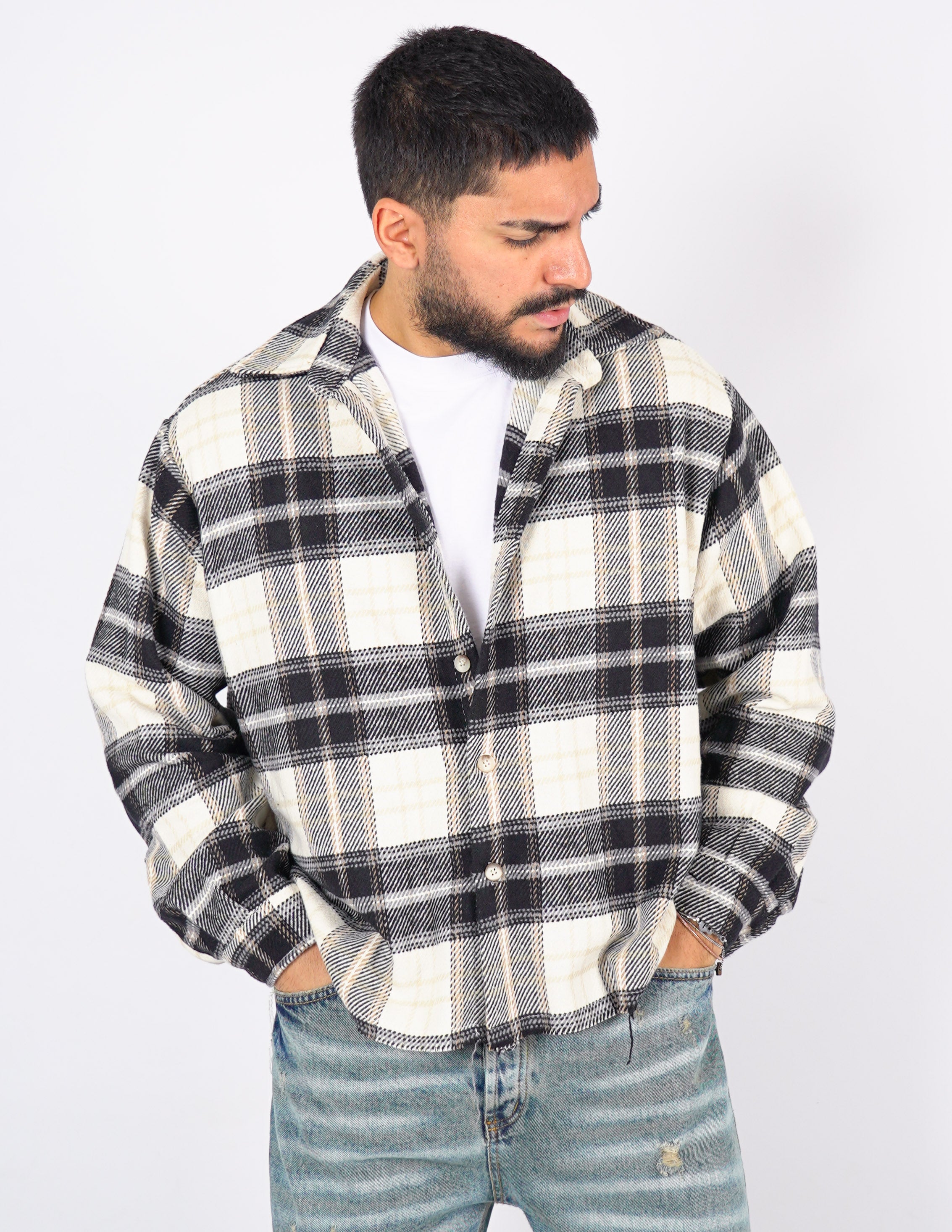 CAMICIA A QUADRI CROP FIT