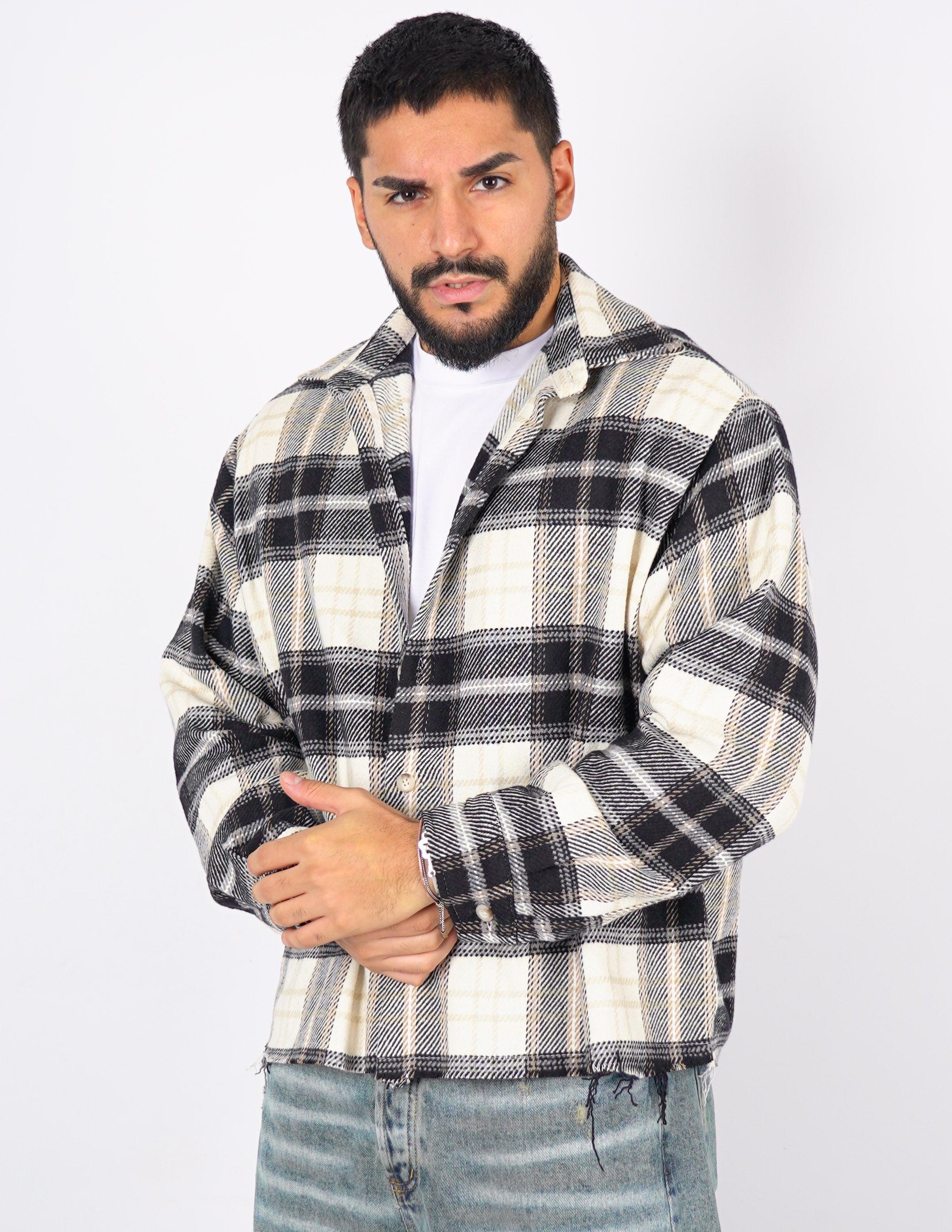 CAMICIA A QUADRI CROP FIT