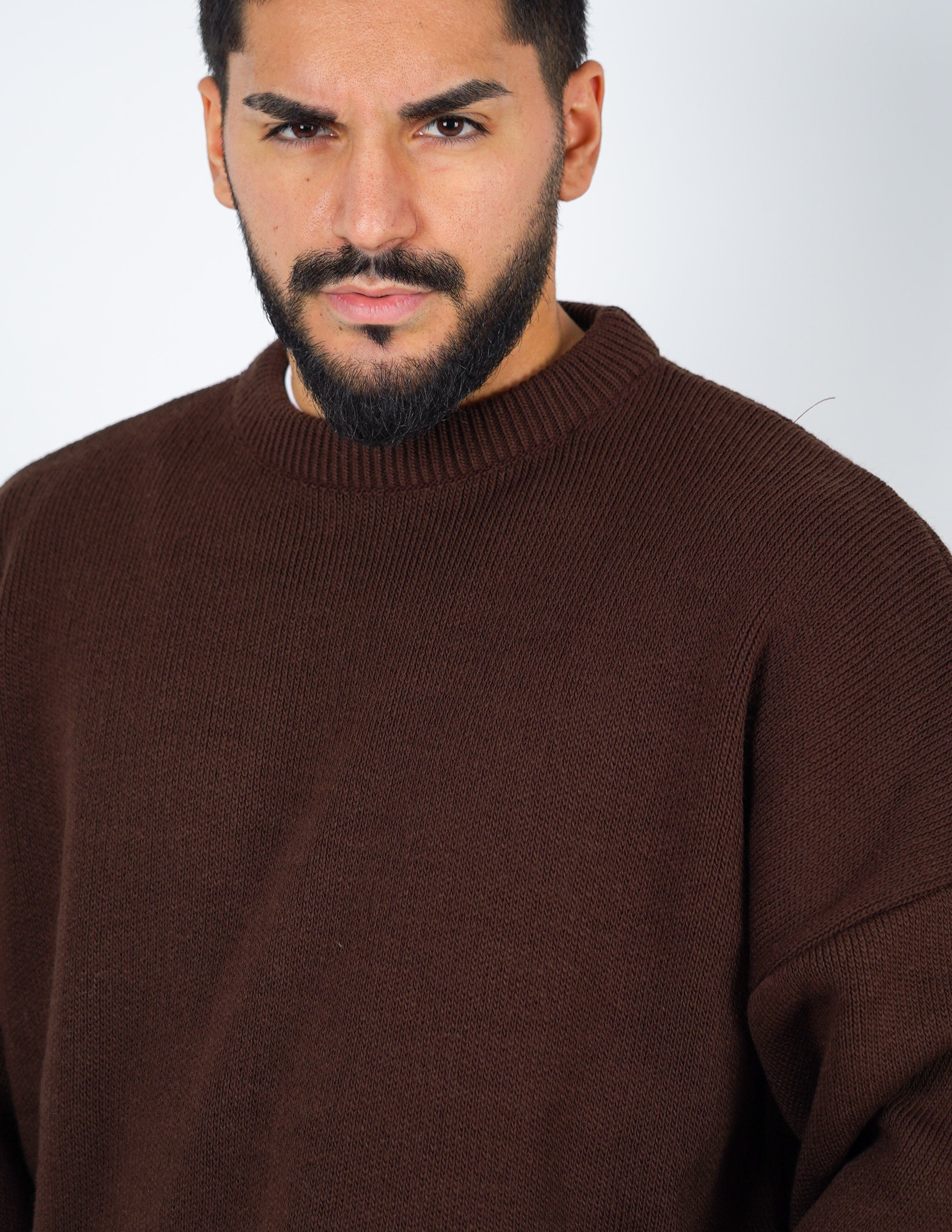 Maglione crop in lana