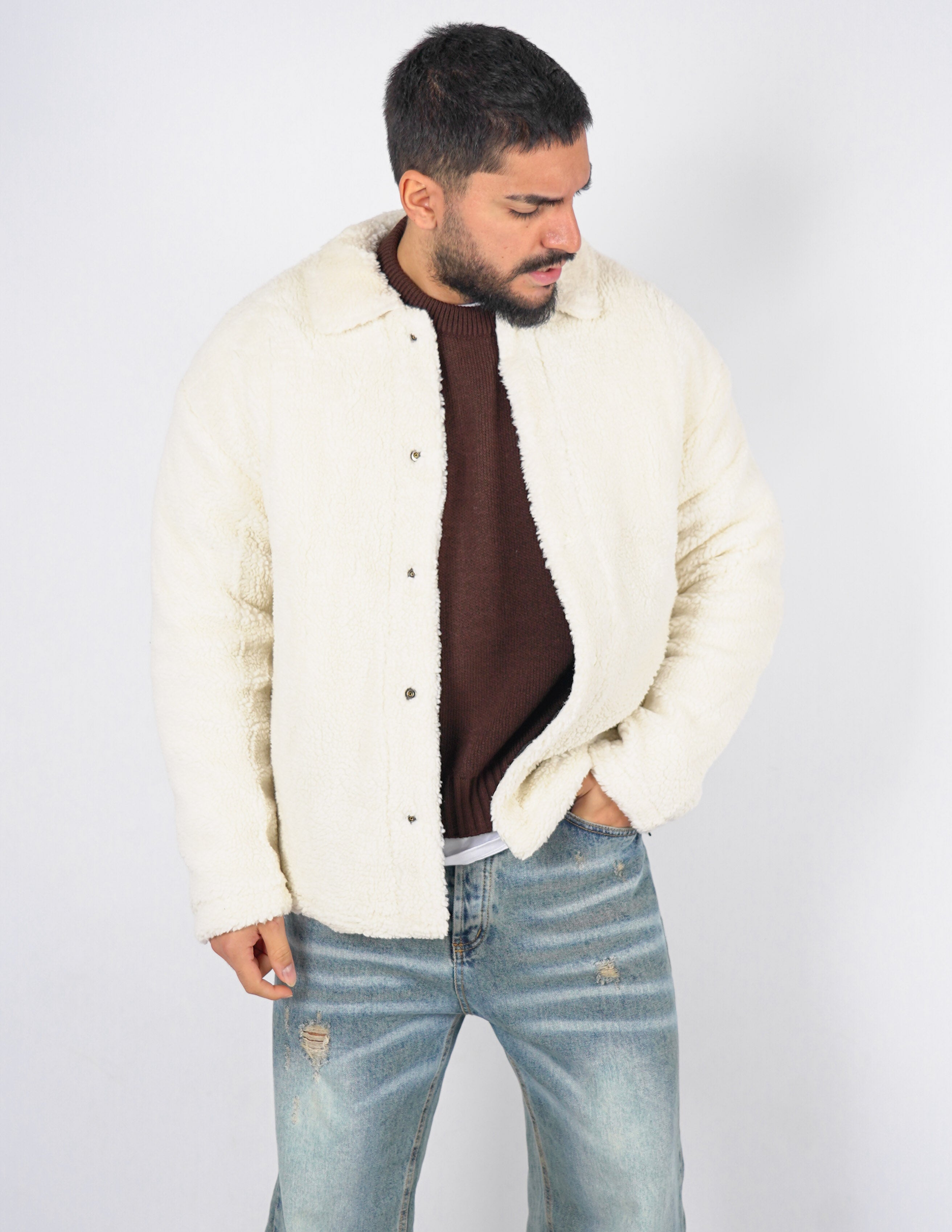 Giubbino con collo teddy