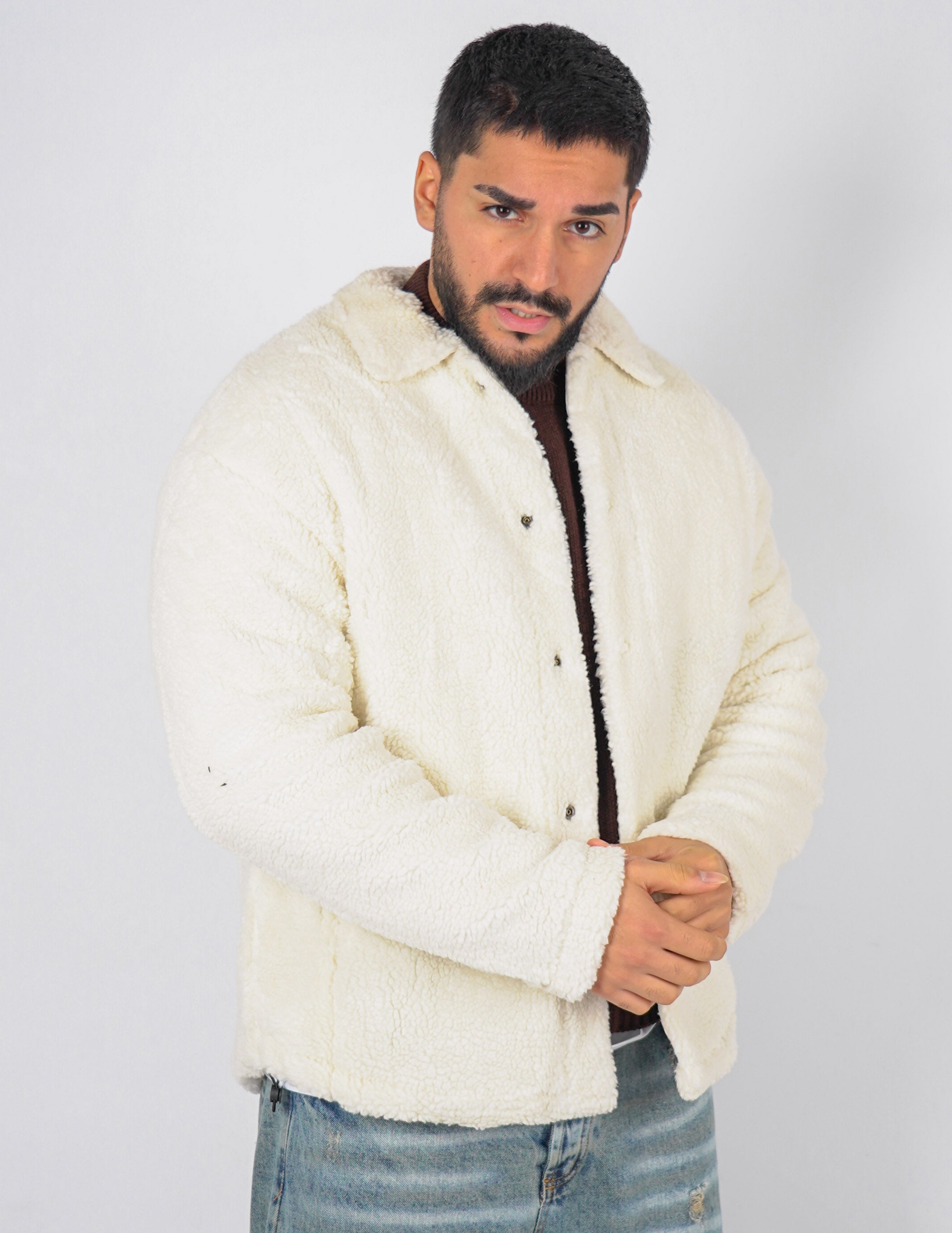 Giubbino con collo teddy