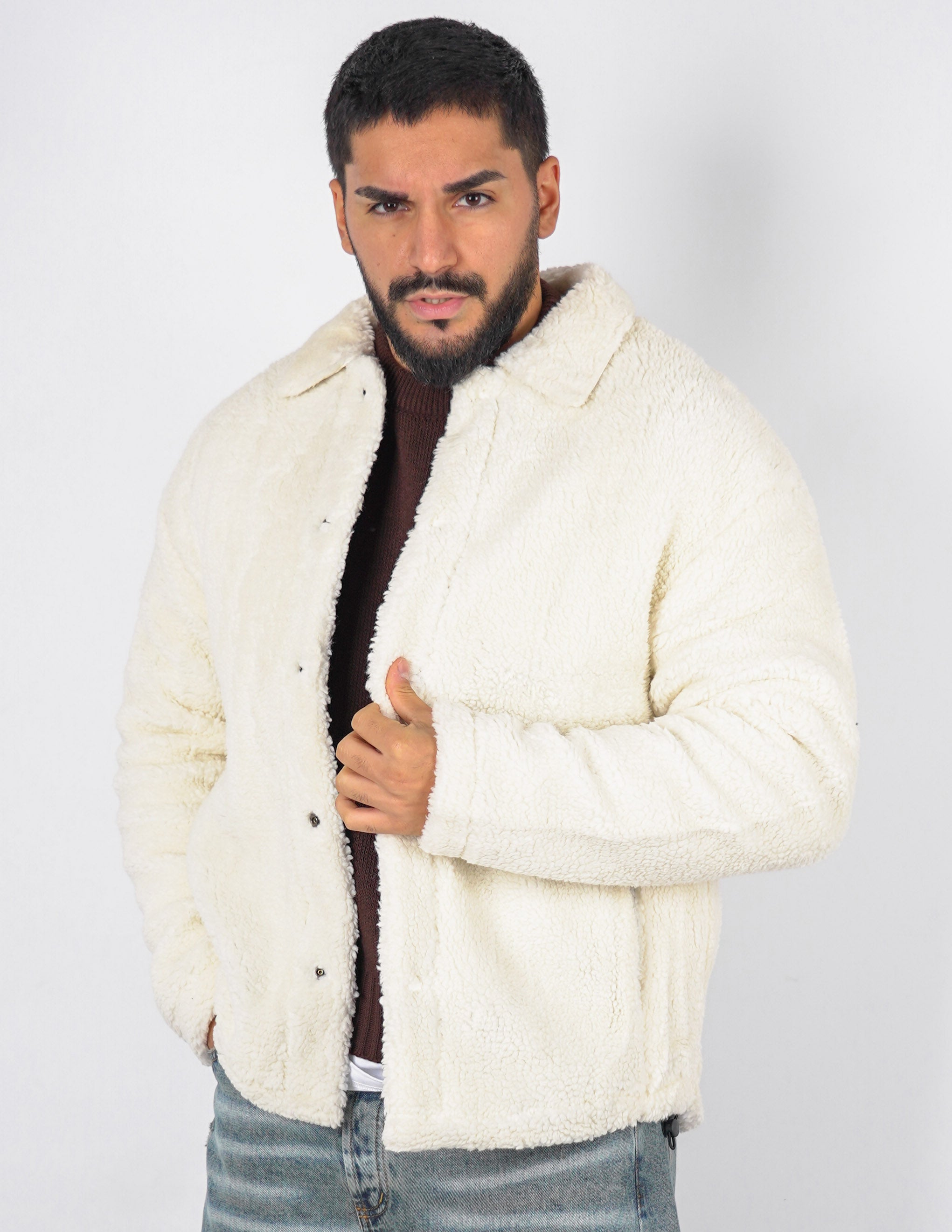 Giubbino con collo teddy