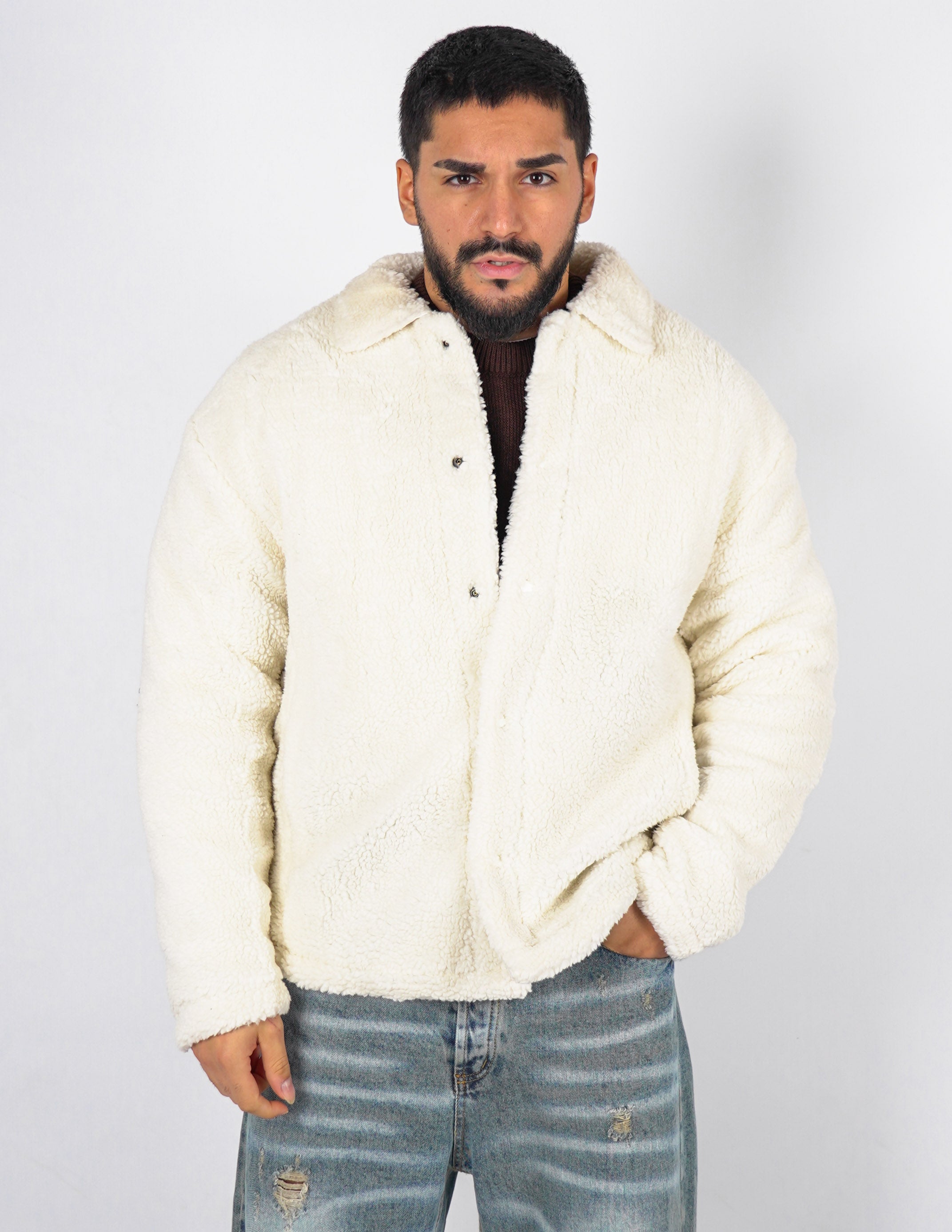 Giubbino con collo teddy