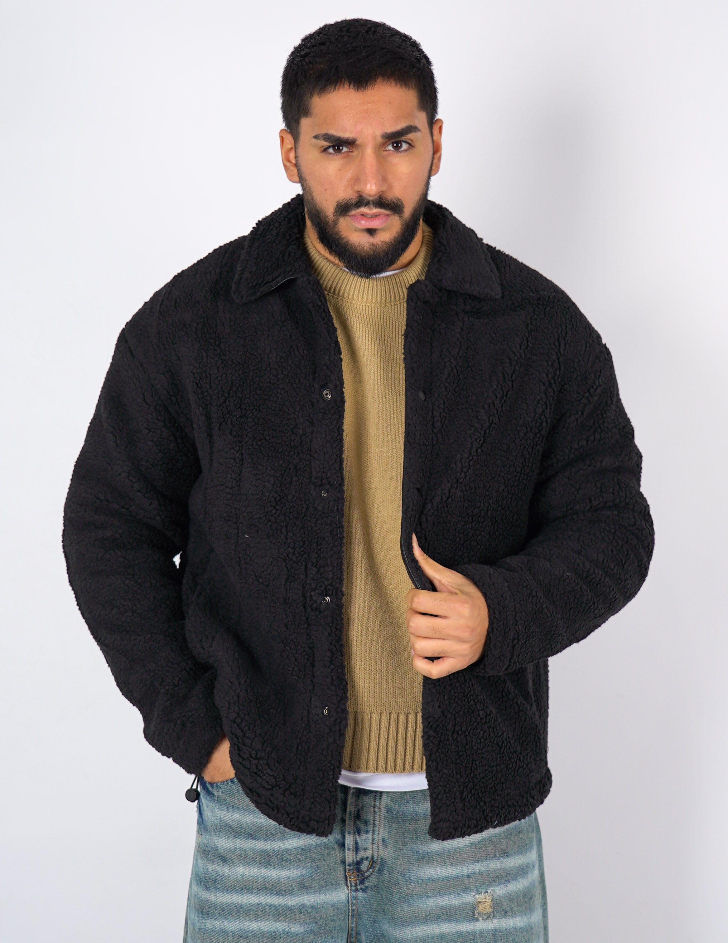 Giubbino con collo teddy