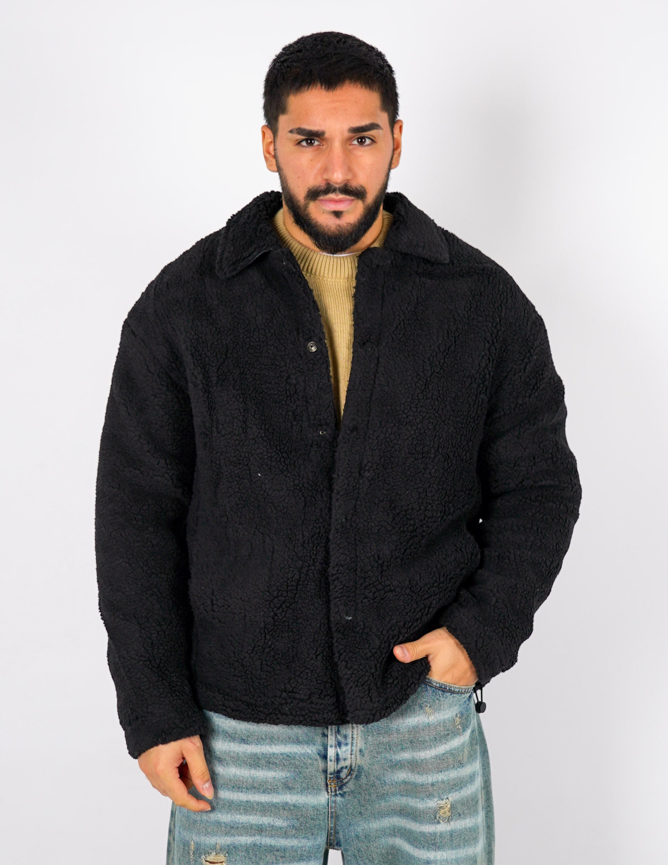 Giubbino con collo teddy