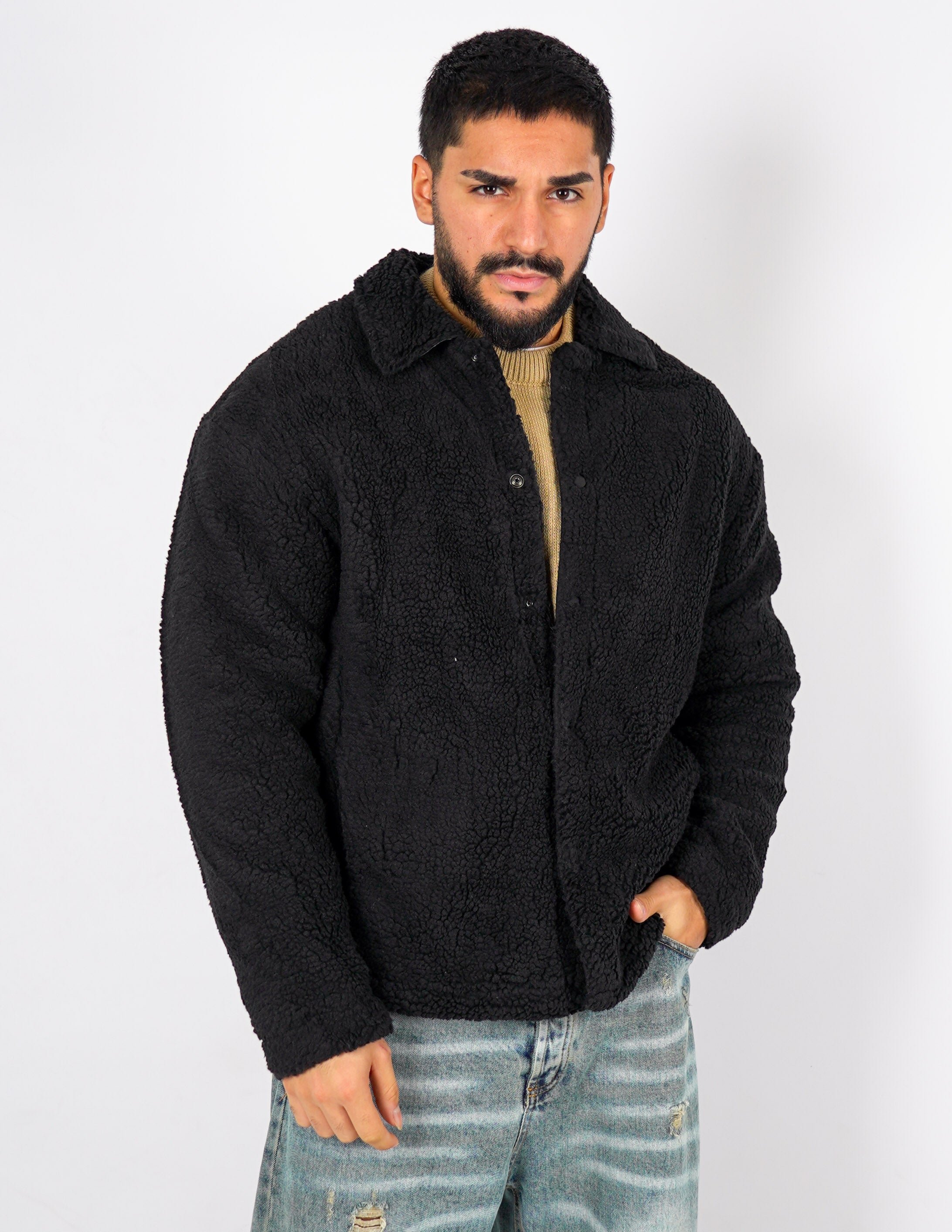 Giubbino con collo teddy