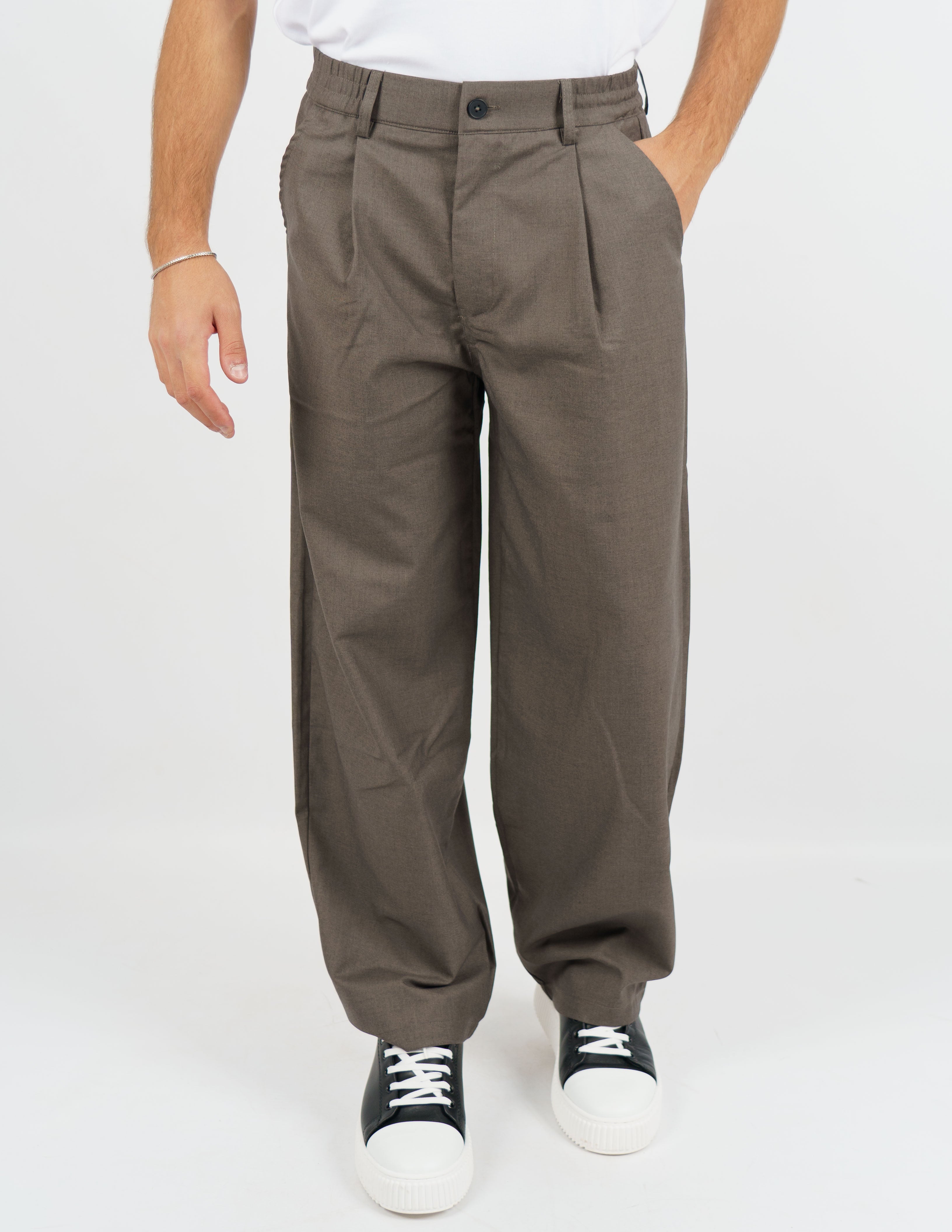 Pantalone baggy strutturato