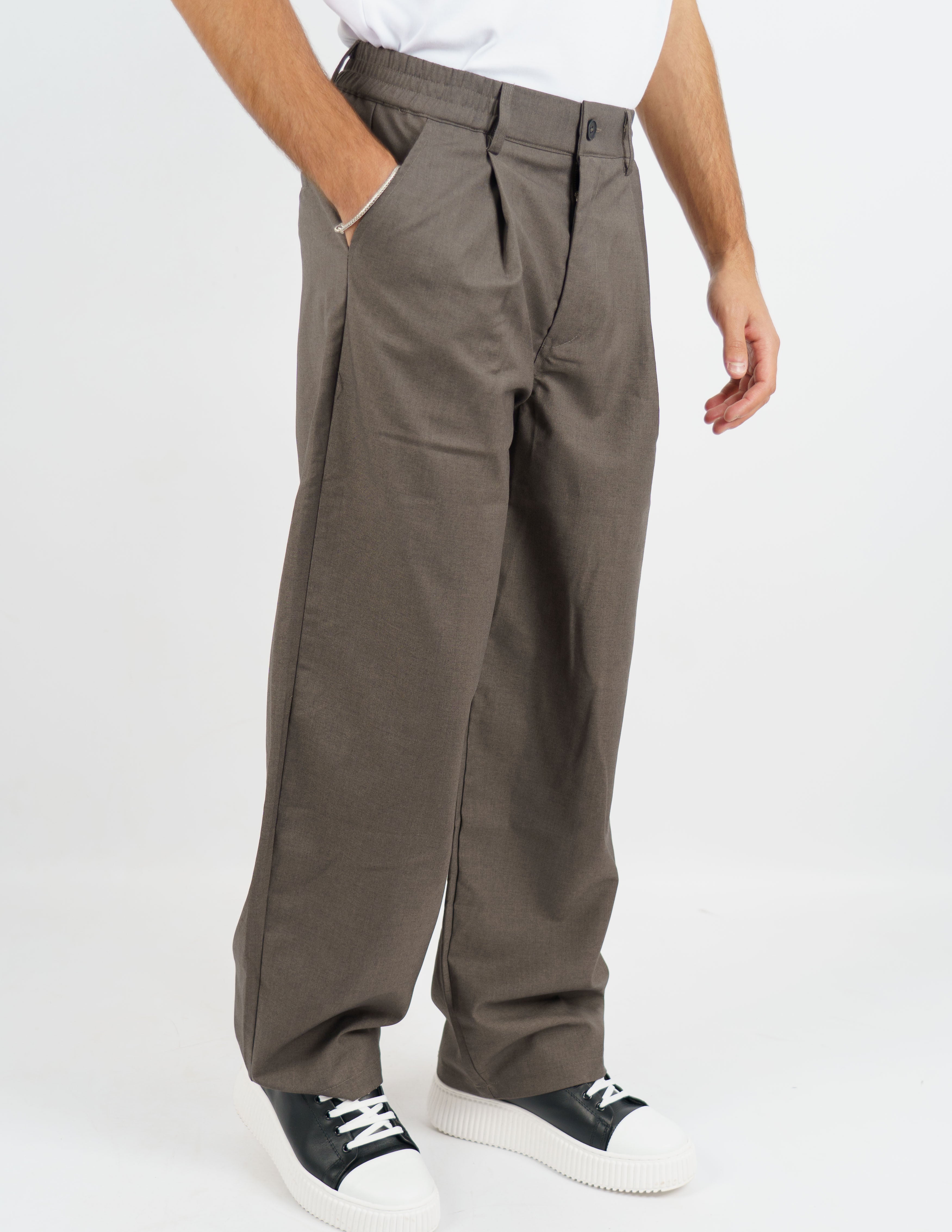 Pantalone baggy strutturato