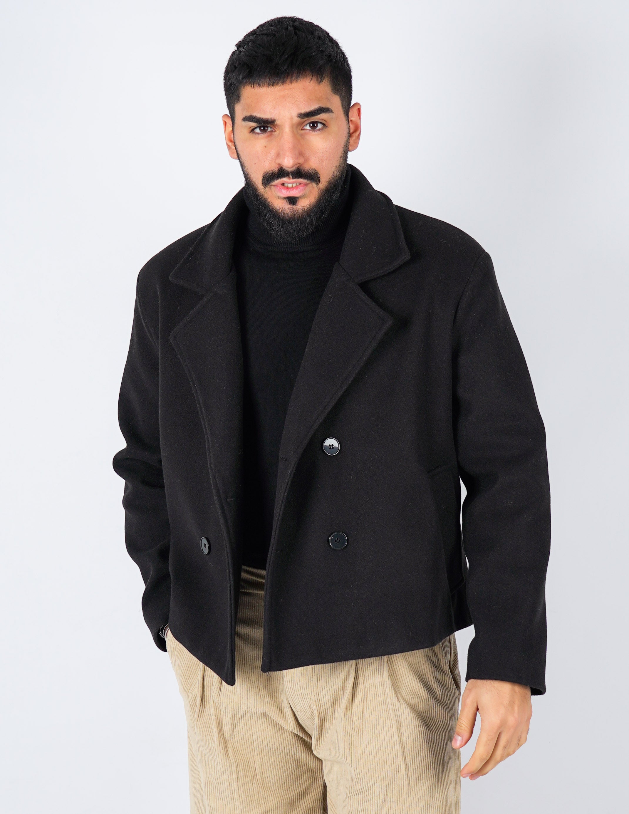 Cappottino doppiopetto CROP FIT