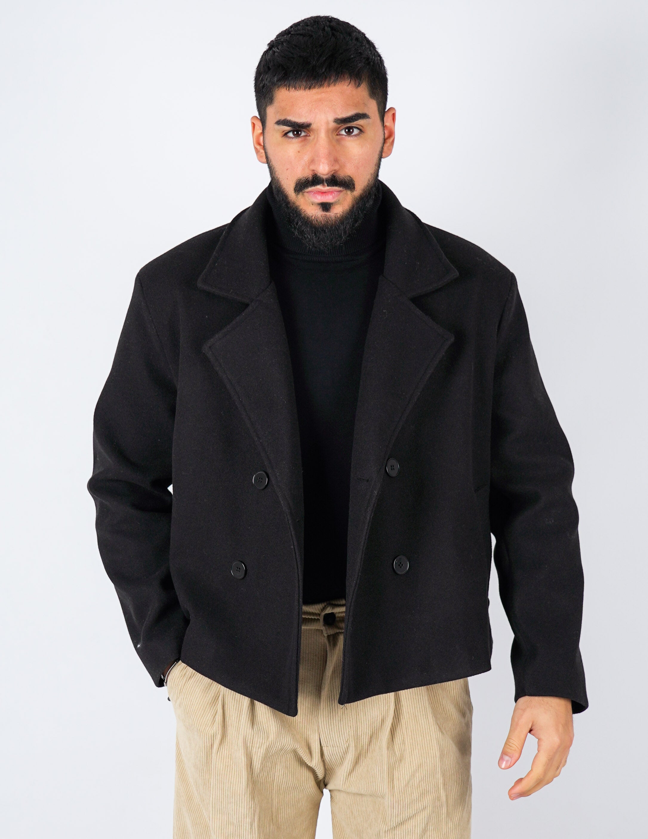 Cappottino doppiopetto CROP FIT