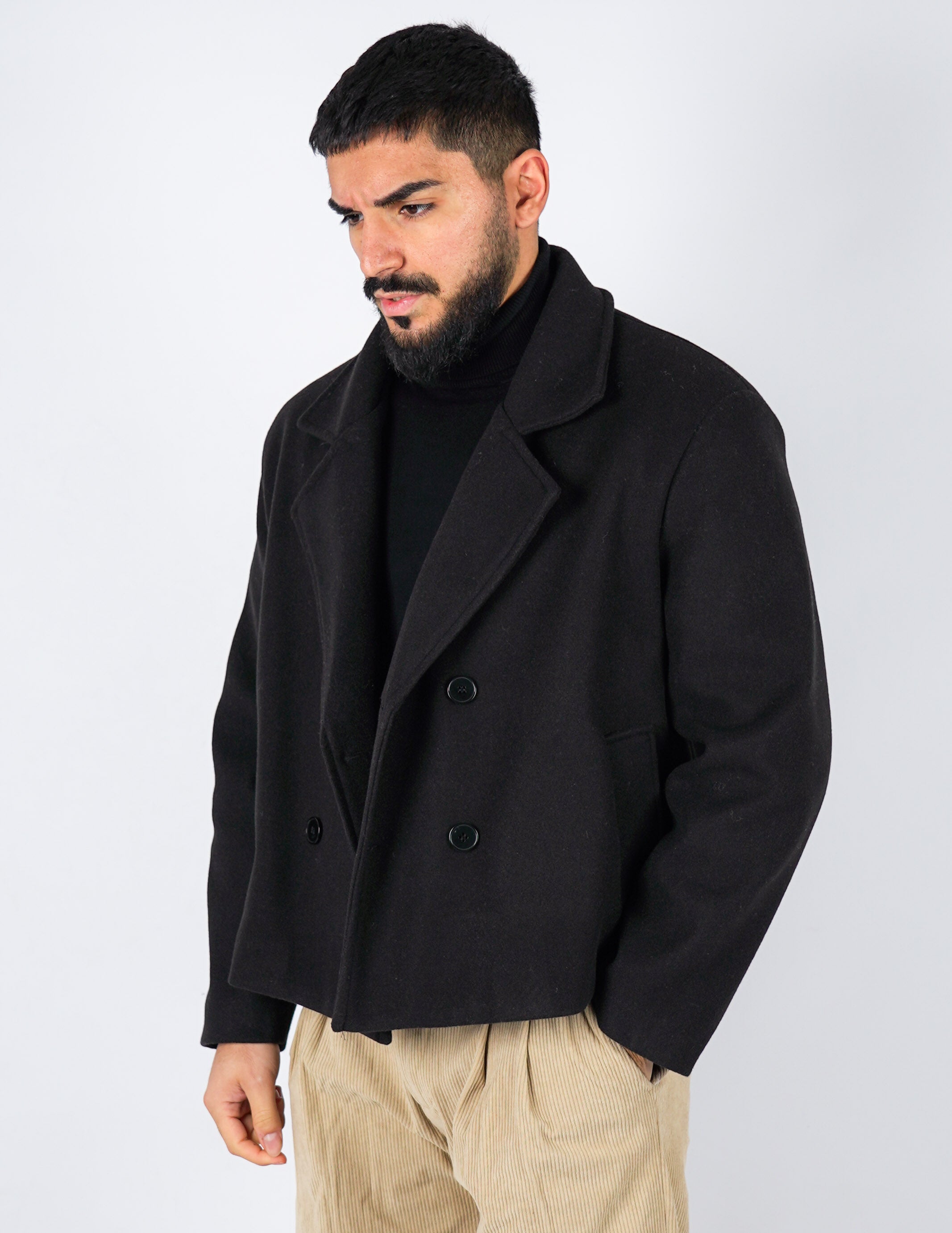 Cappottino doppiopetto CROP FIT