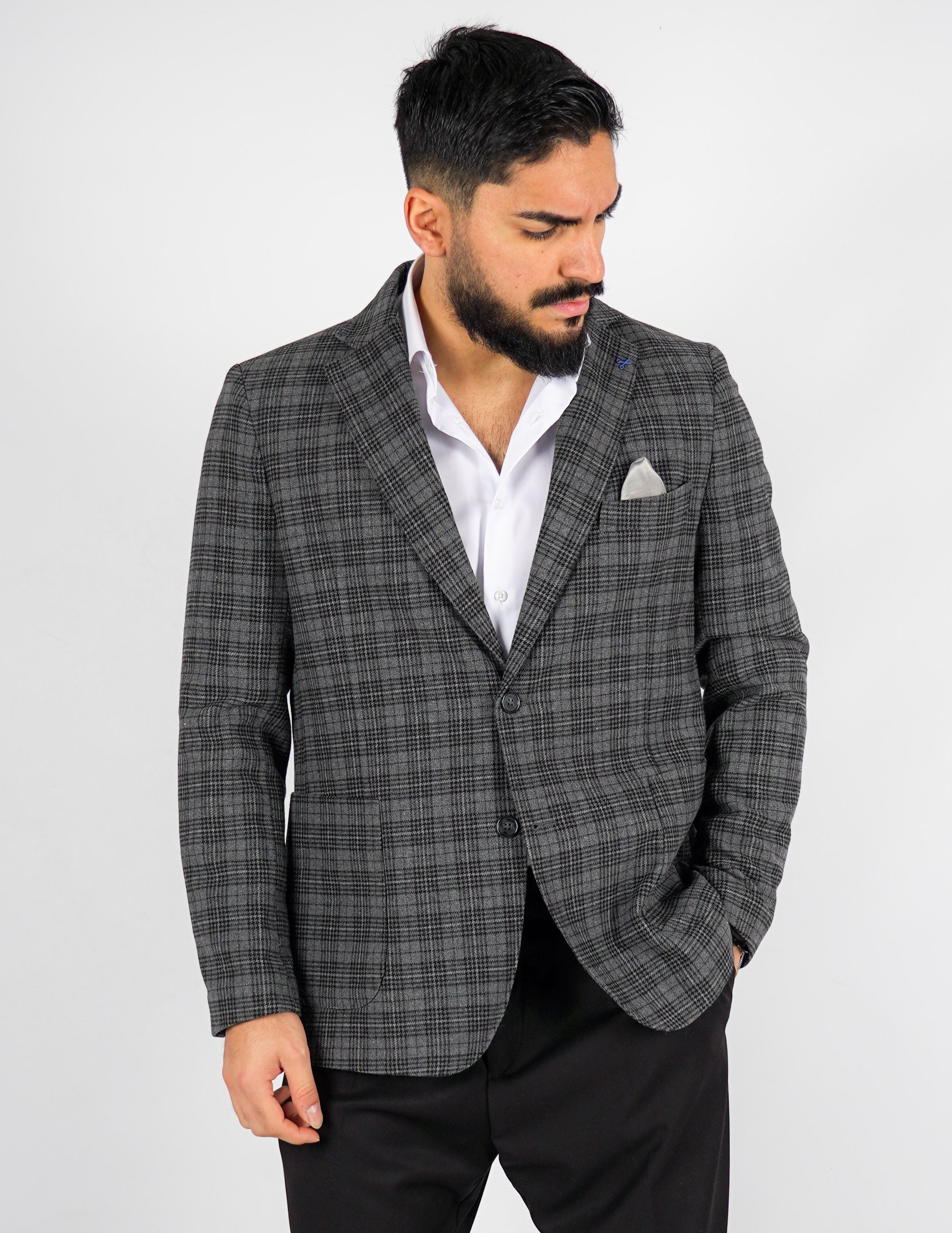 GIACCA MONOPETTO UOMO A QUADRI
