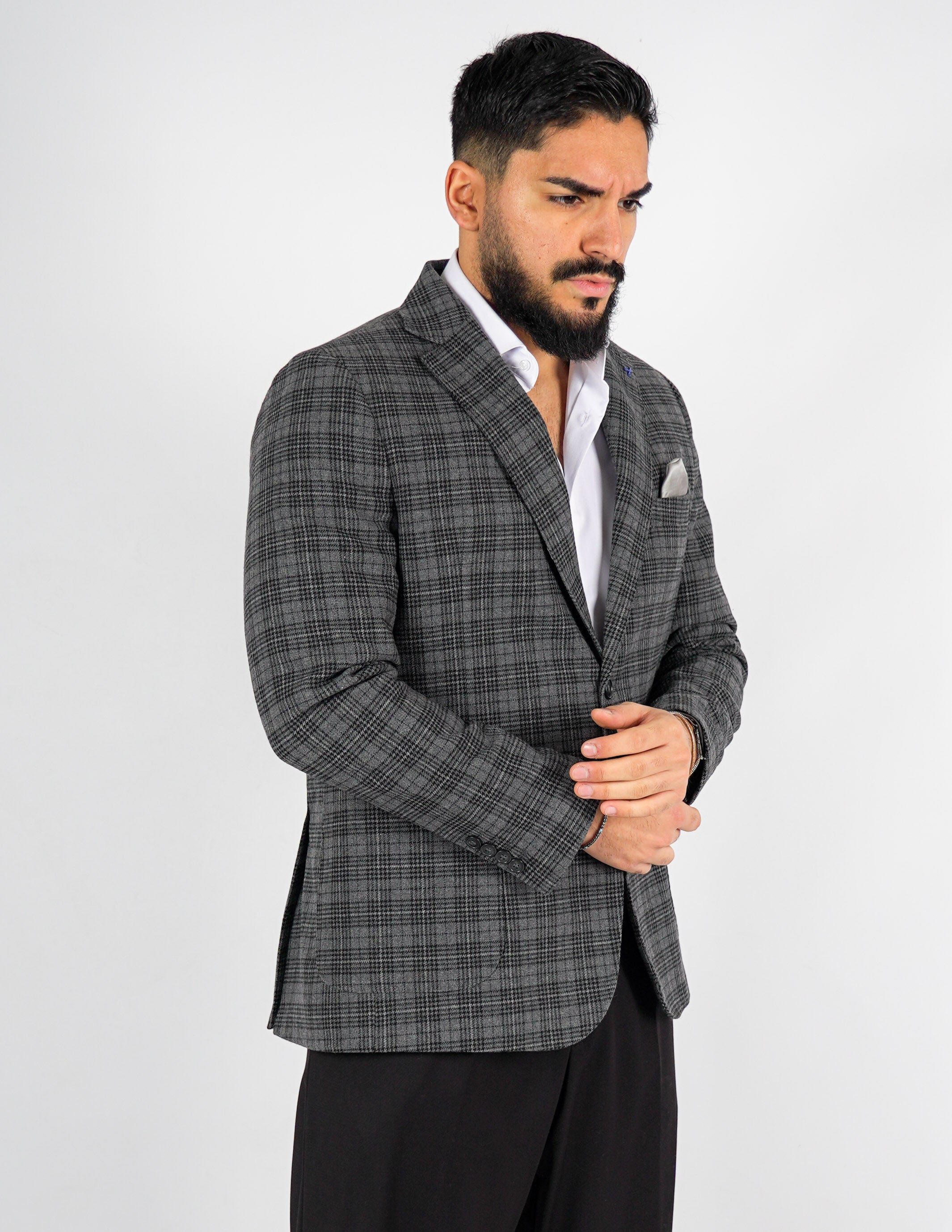 GIACCA MONOPETTO UOMO A QUADRI