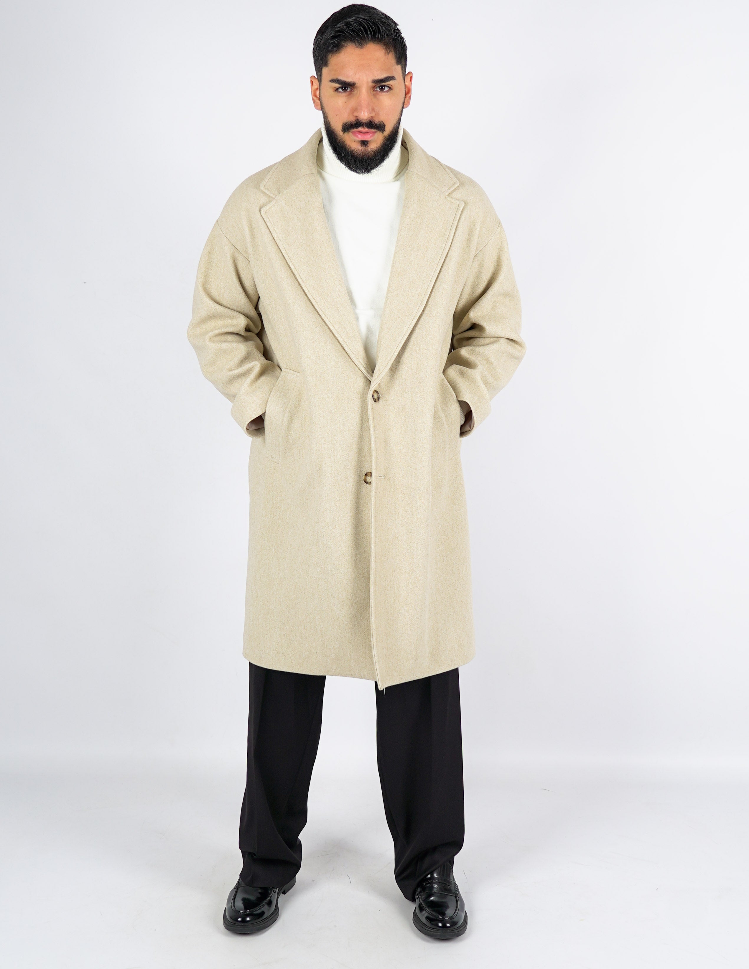 cappotto elegante monopetto oversize