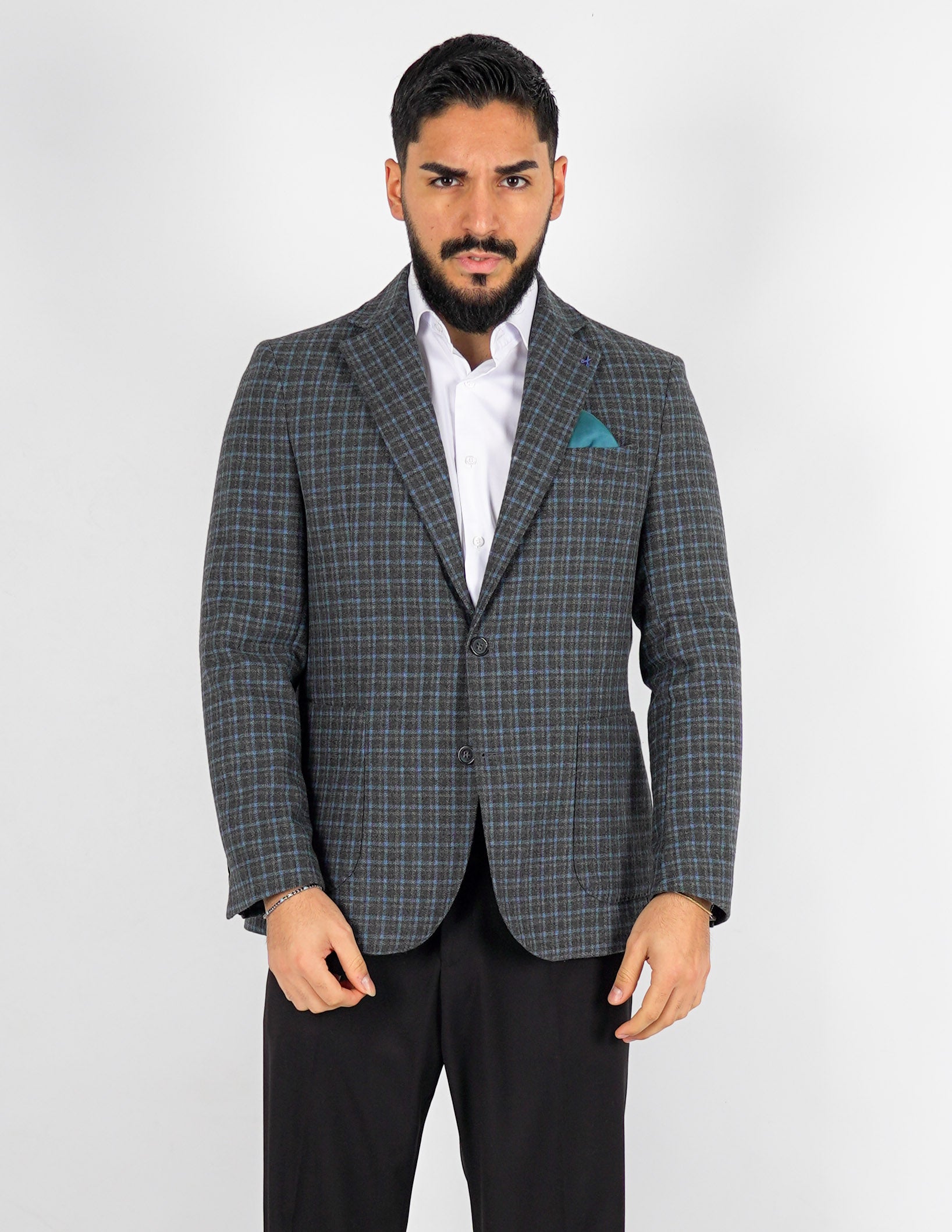 GIACCA MONOPETTO UOMO A QUADRI