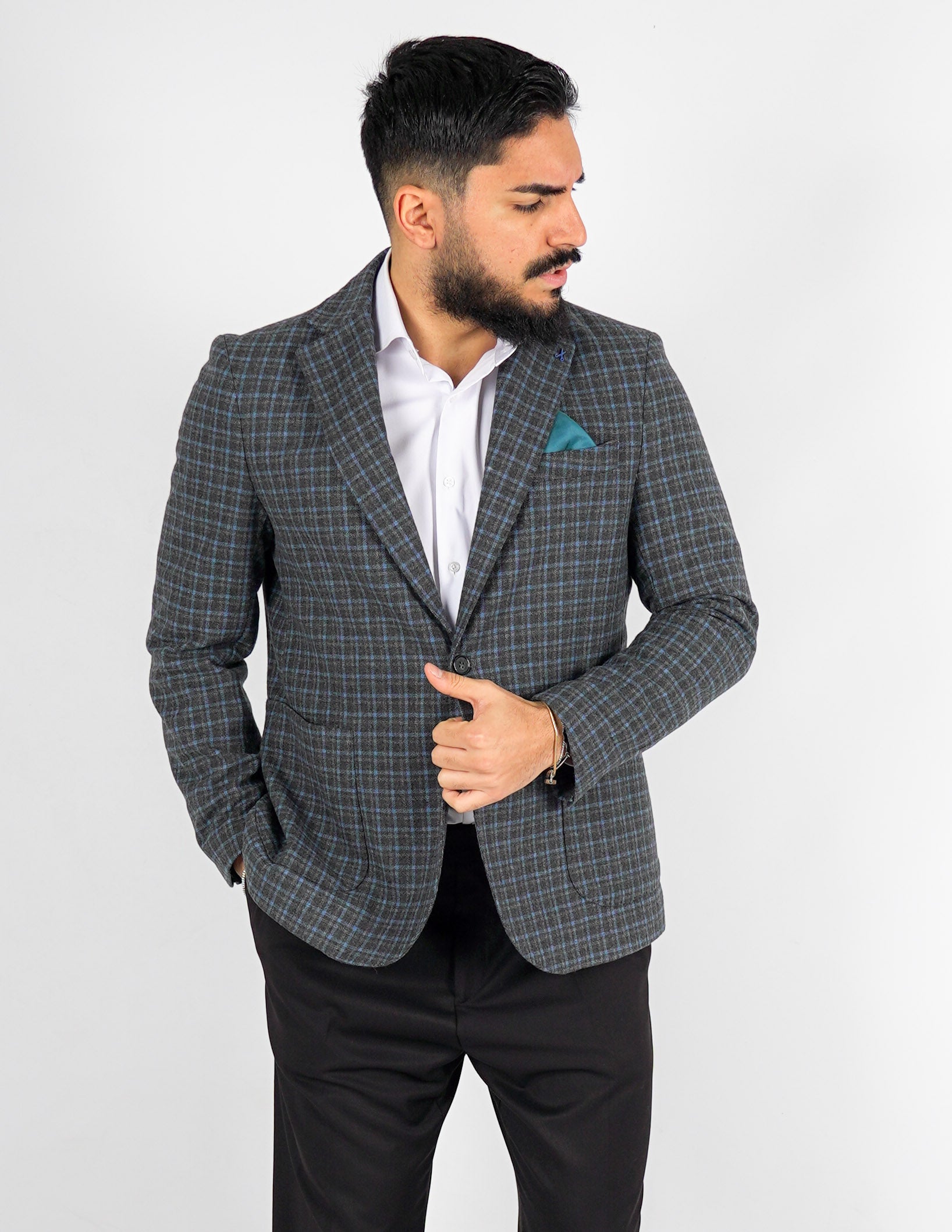 GIACCA MONOPETTO UOMO A QUADRI