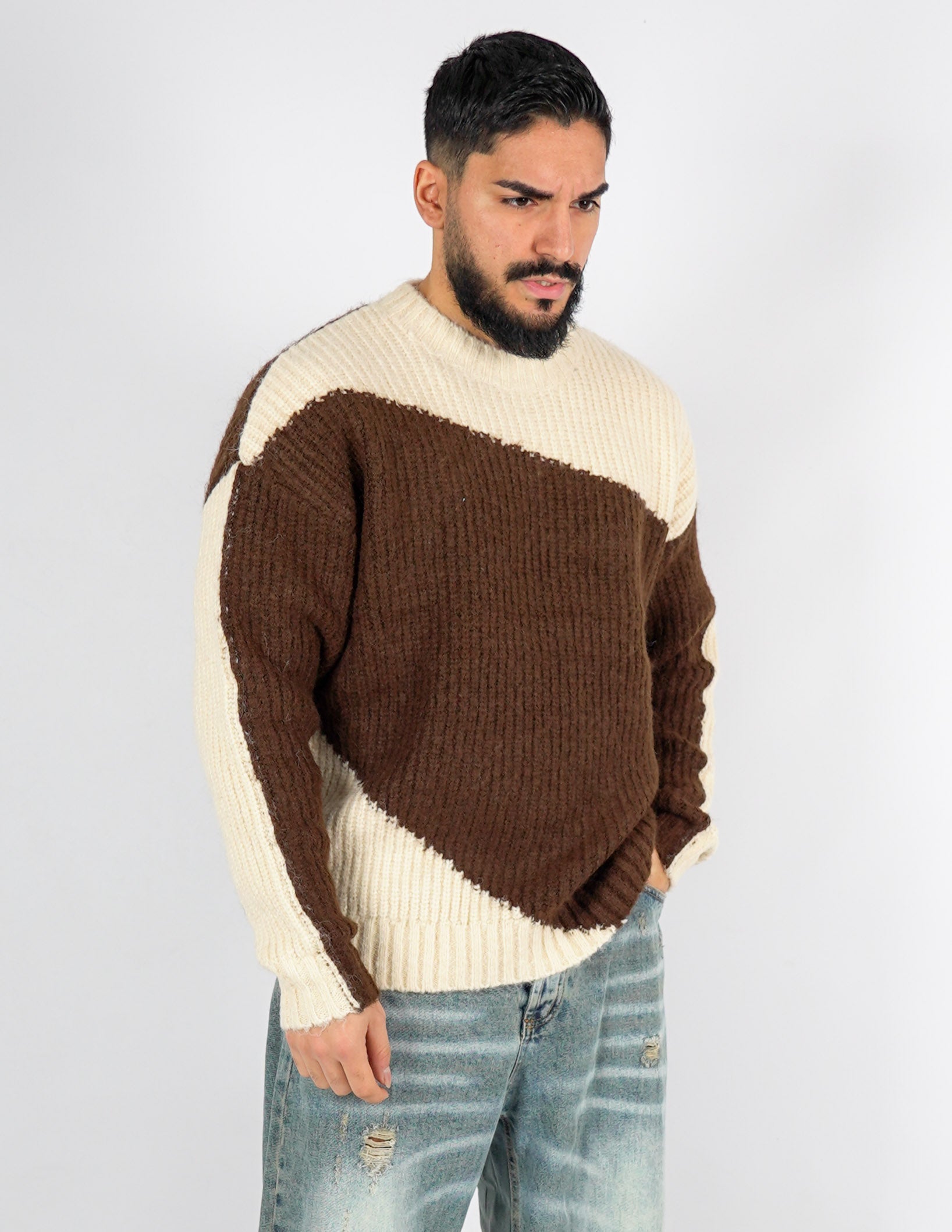 Maglione pesante in tarsio