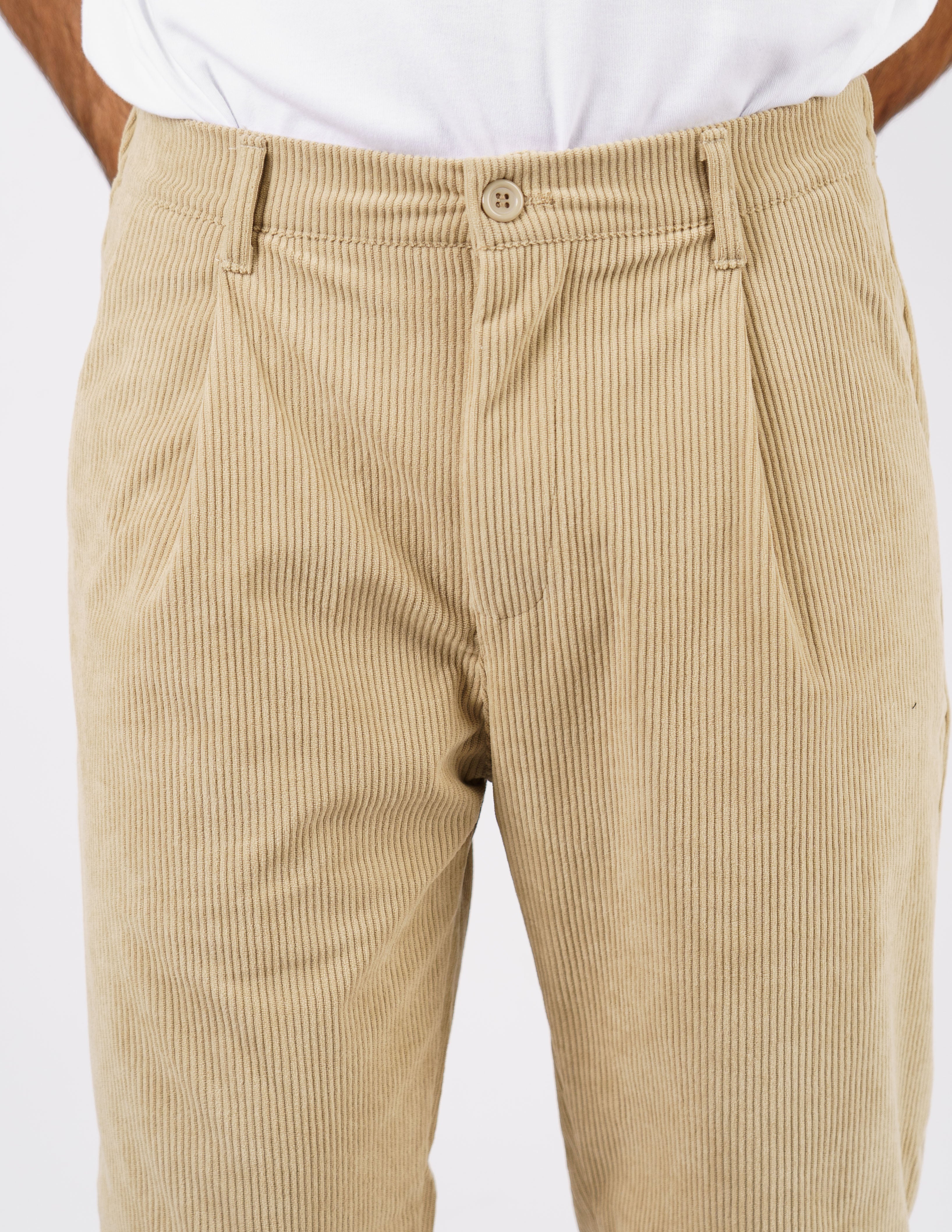 Pantalone in velluto con pence regular