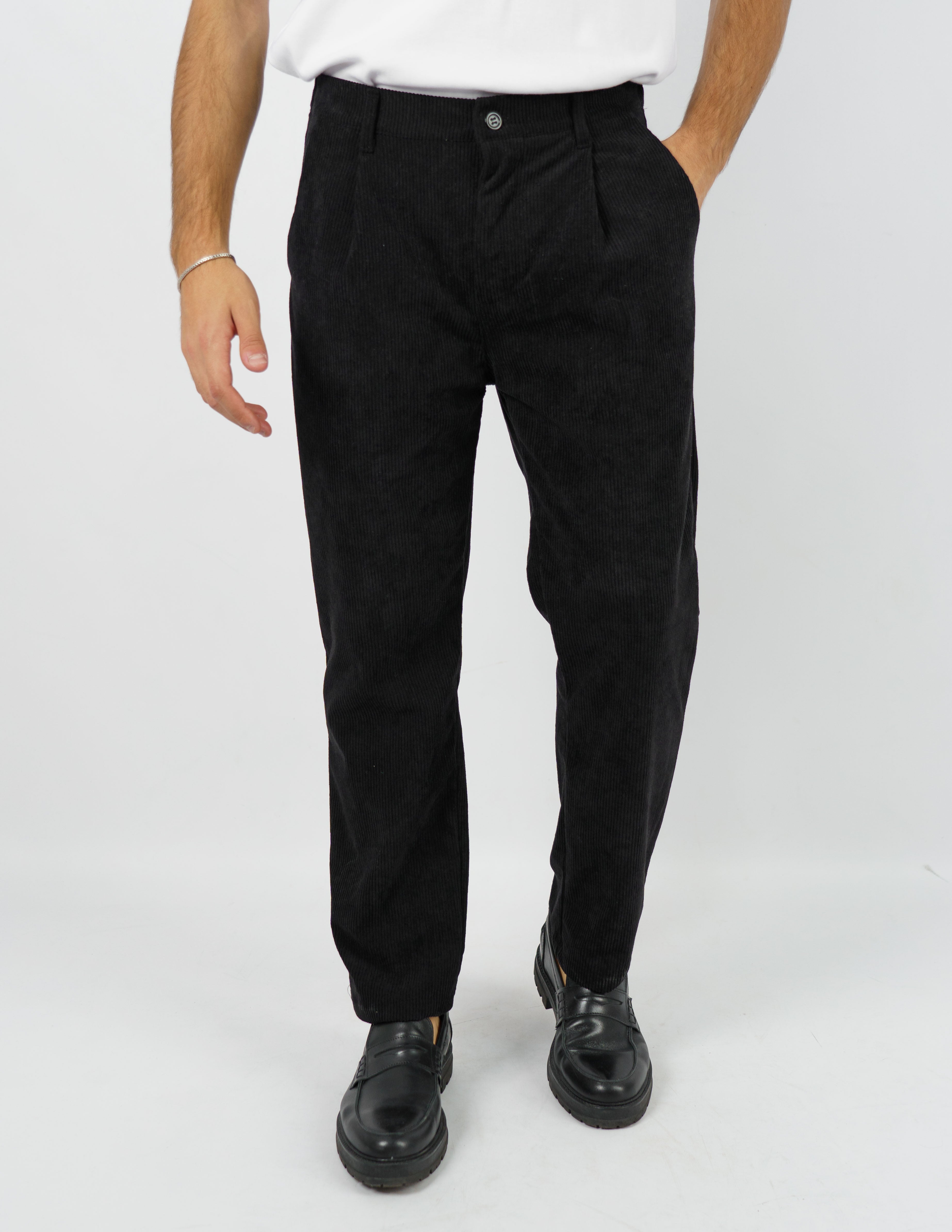 Pantalone in velluto con pence regular