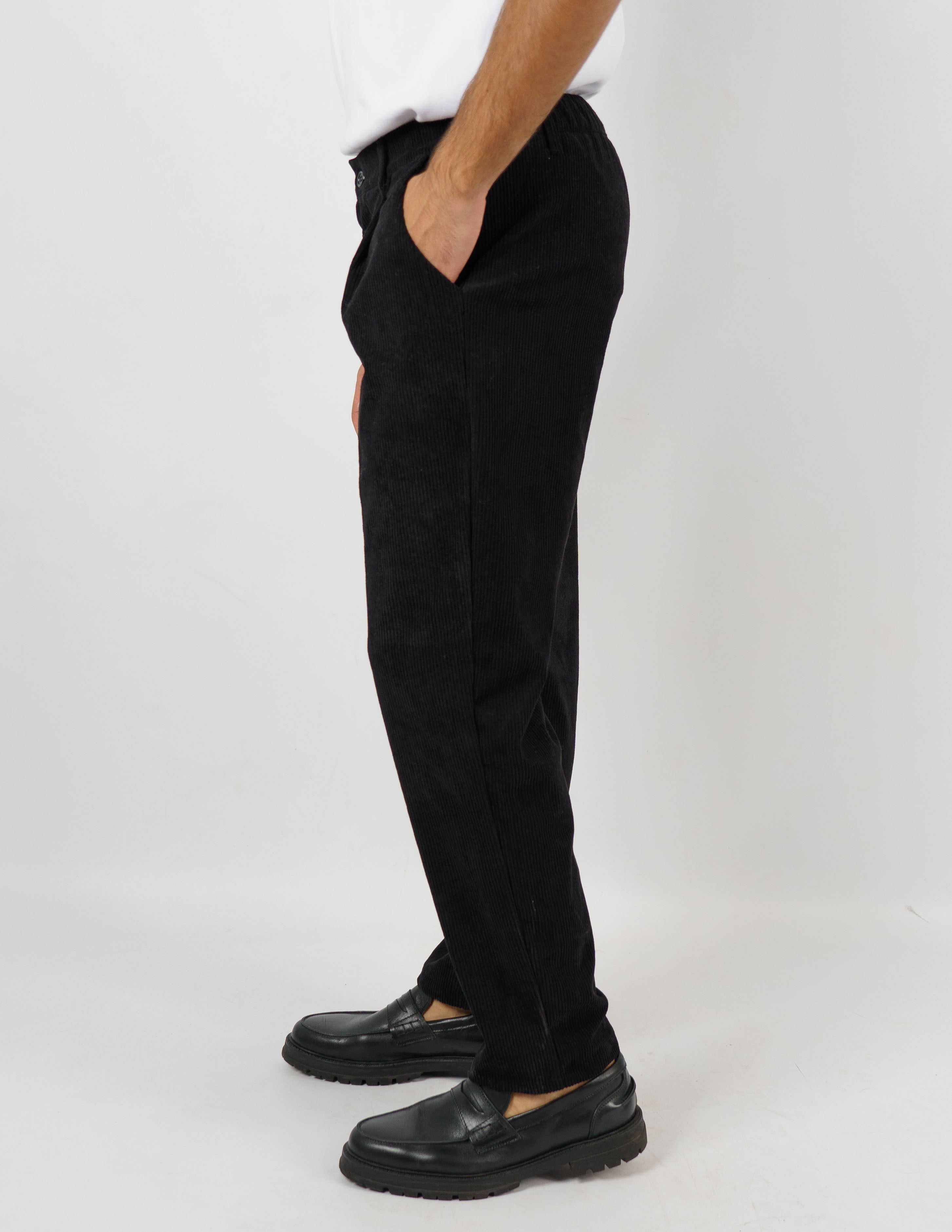 Pantalone in velluto con pence regular