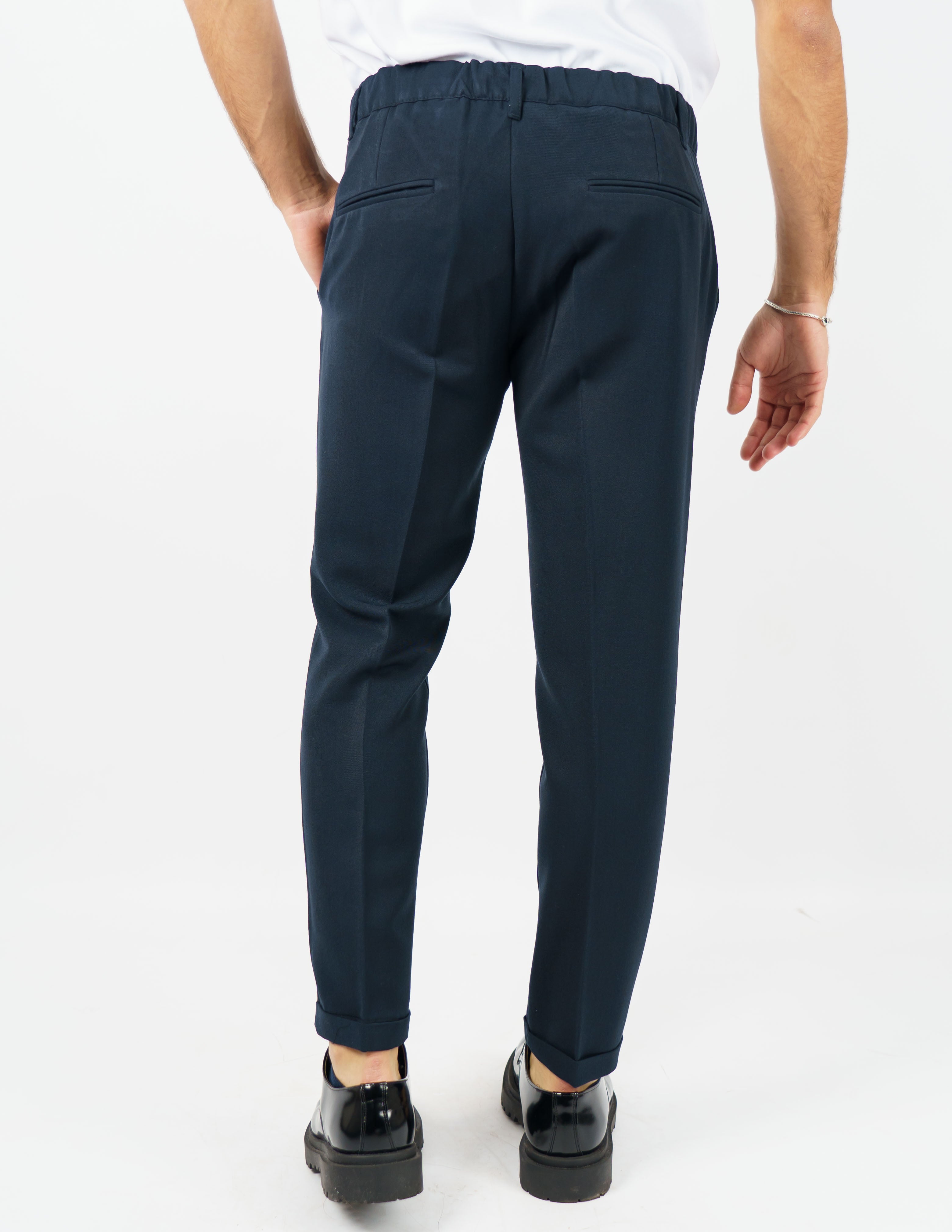 pantalone lungo sartoriale con elastico