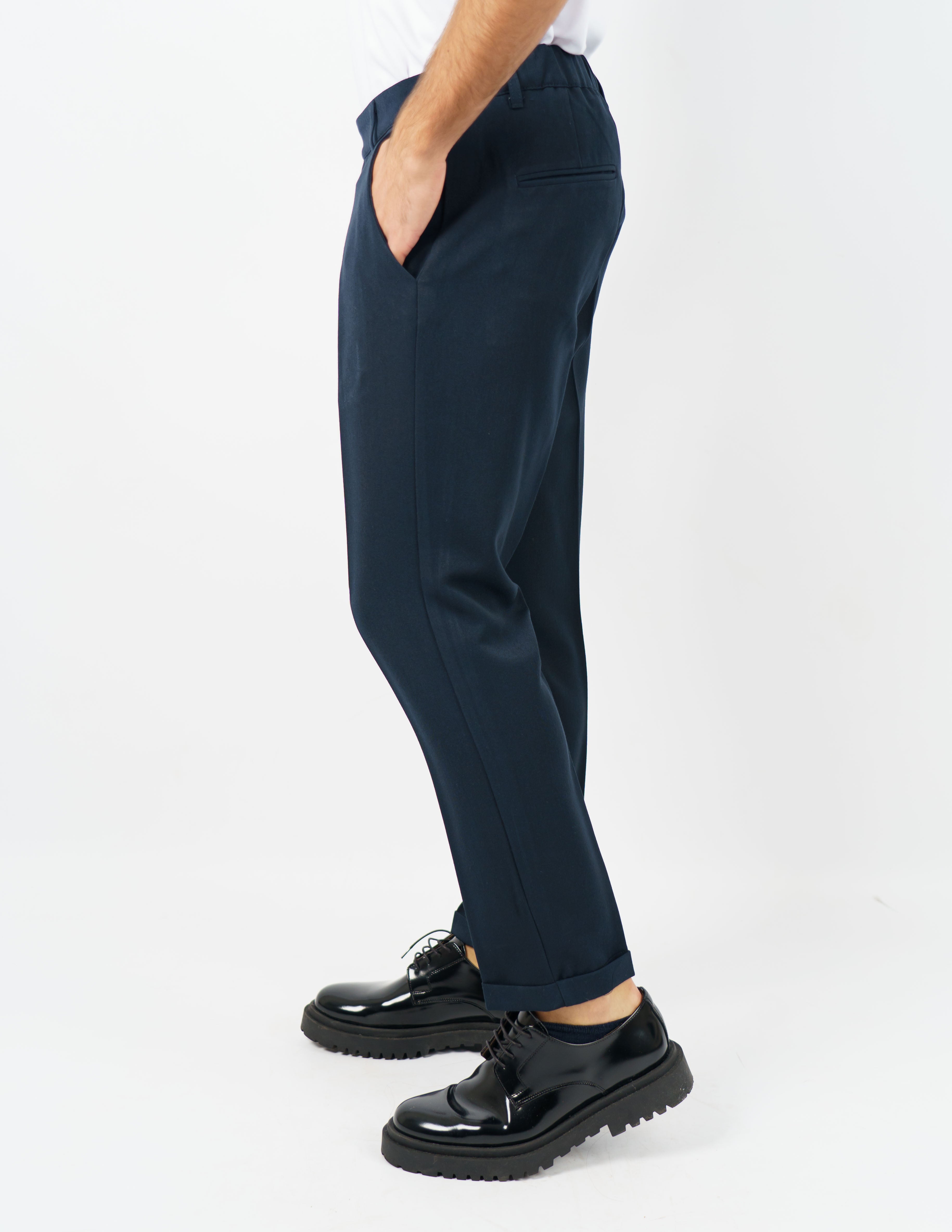 pantalone lungo sartoriale con elastico