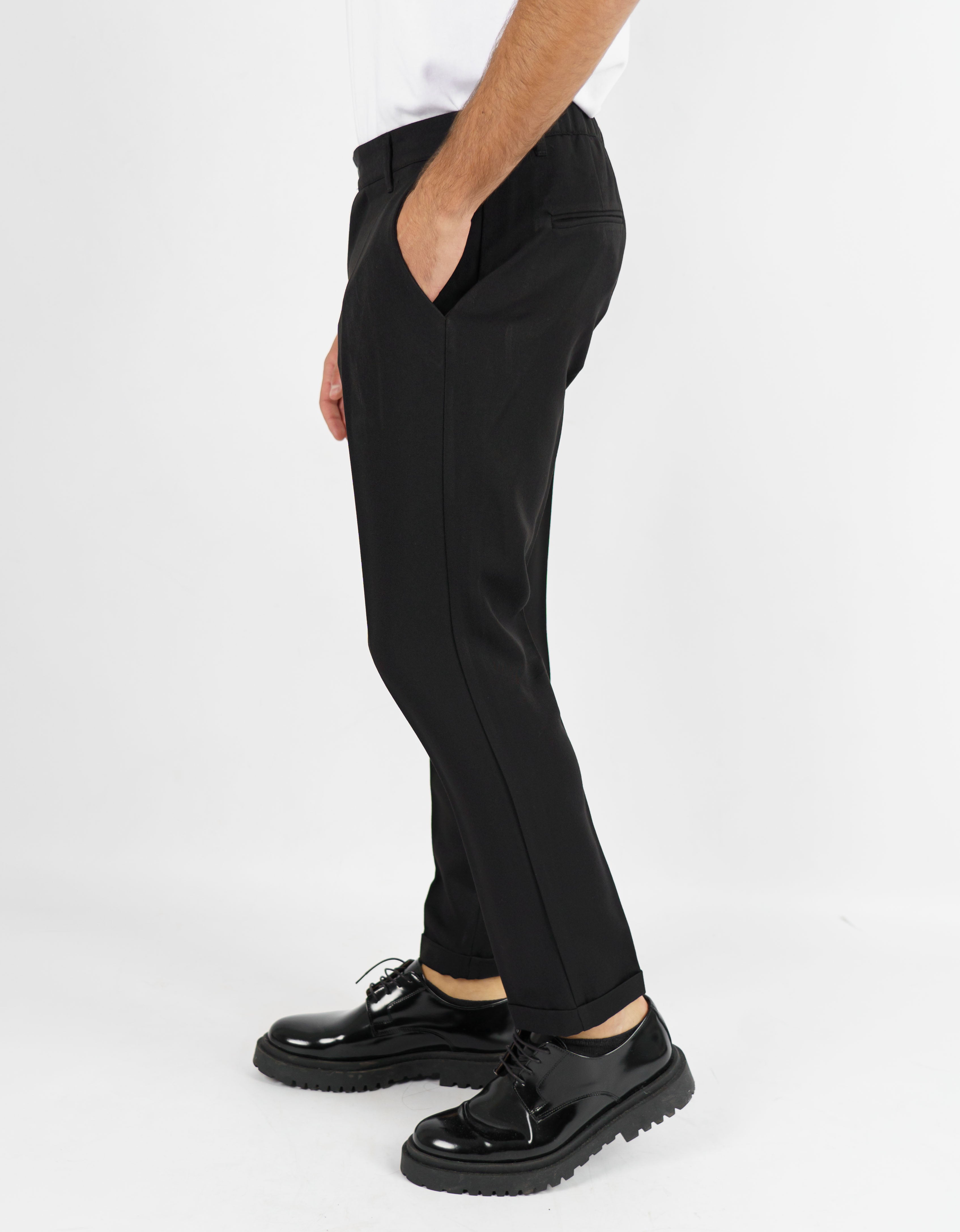 pantalone lungo sartoriale con elastico