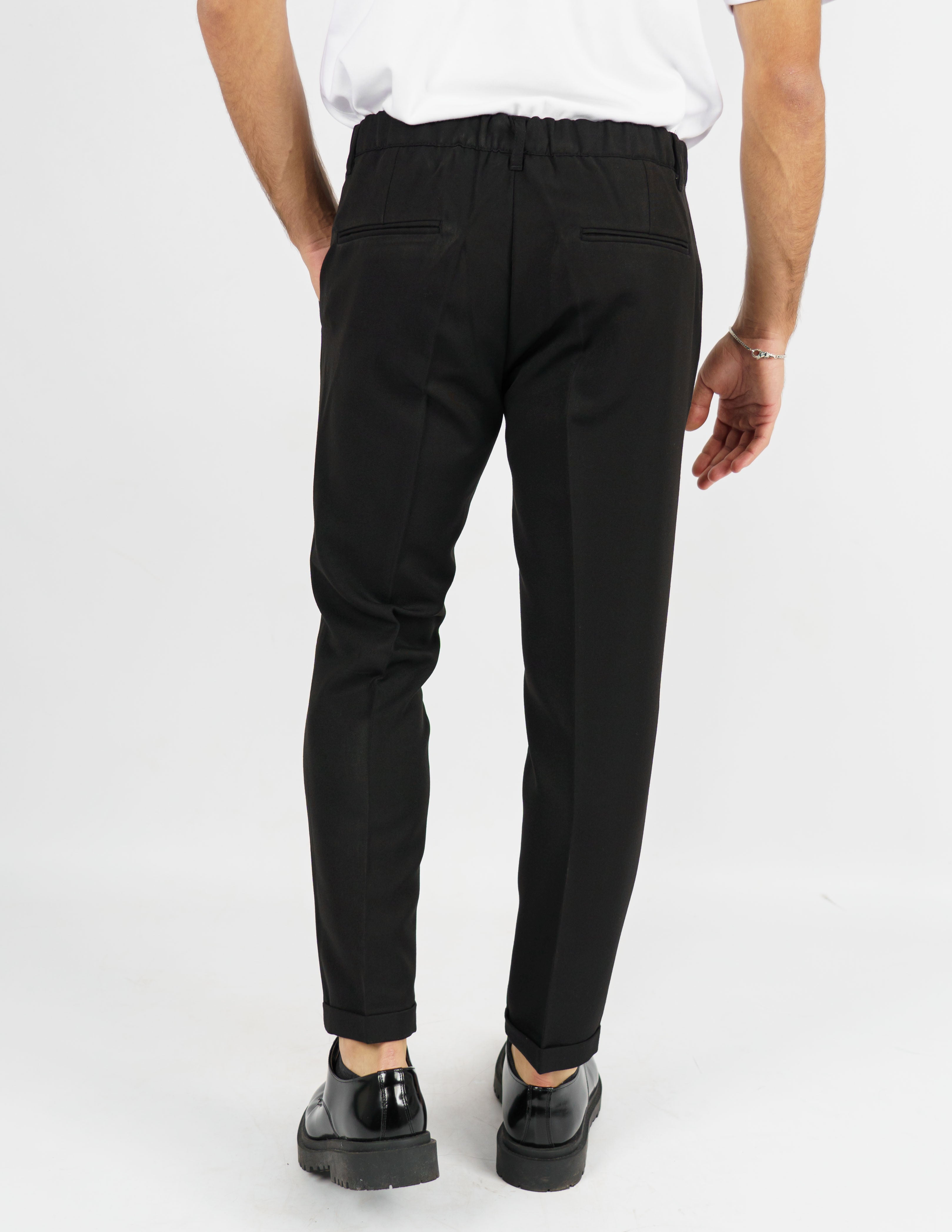 pantalone lungo sartoriale con elastico