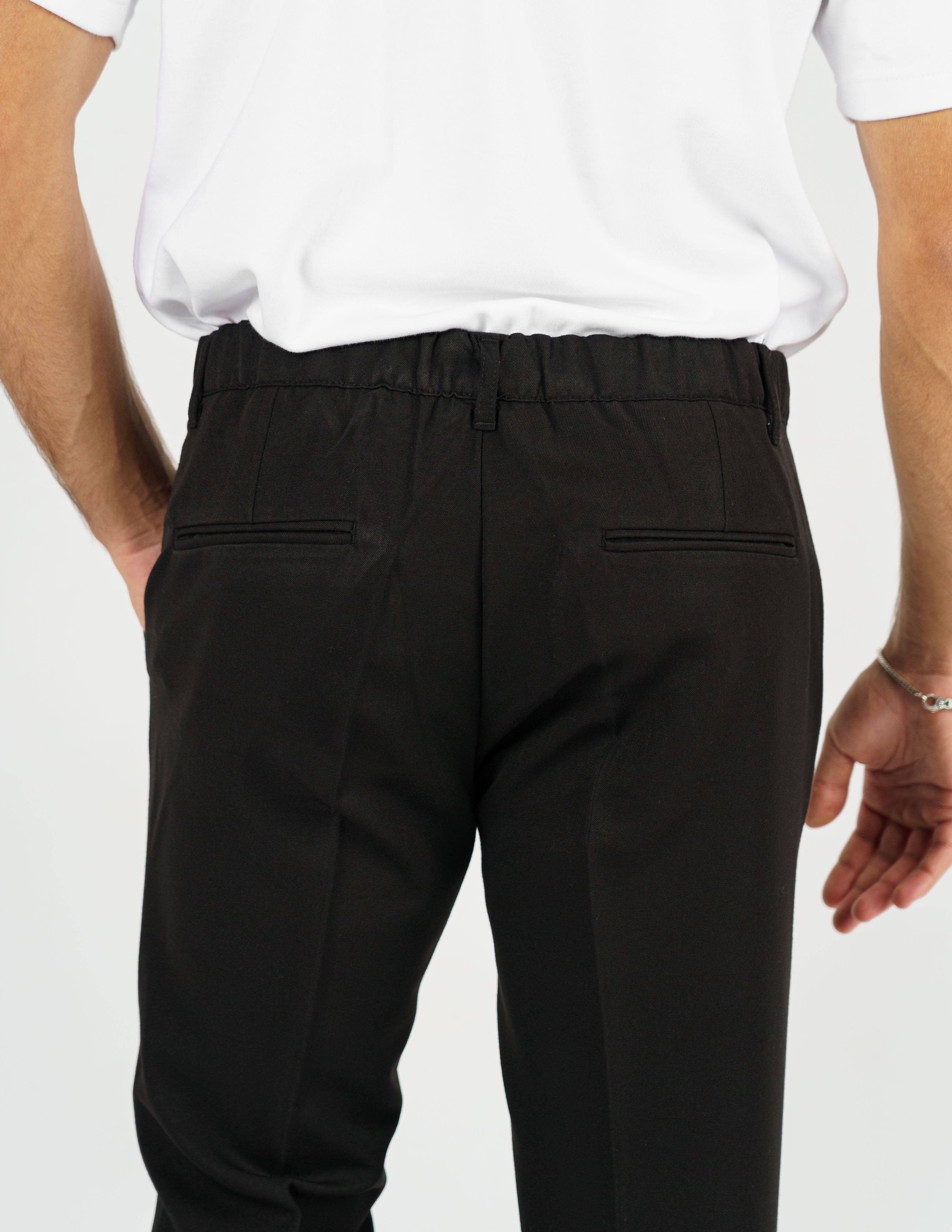 pantalone lungo sartoriale con elastico