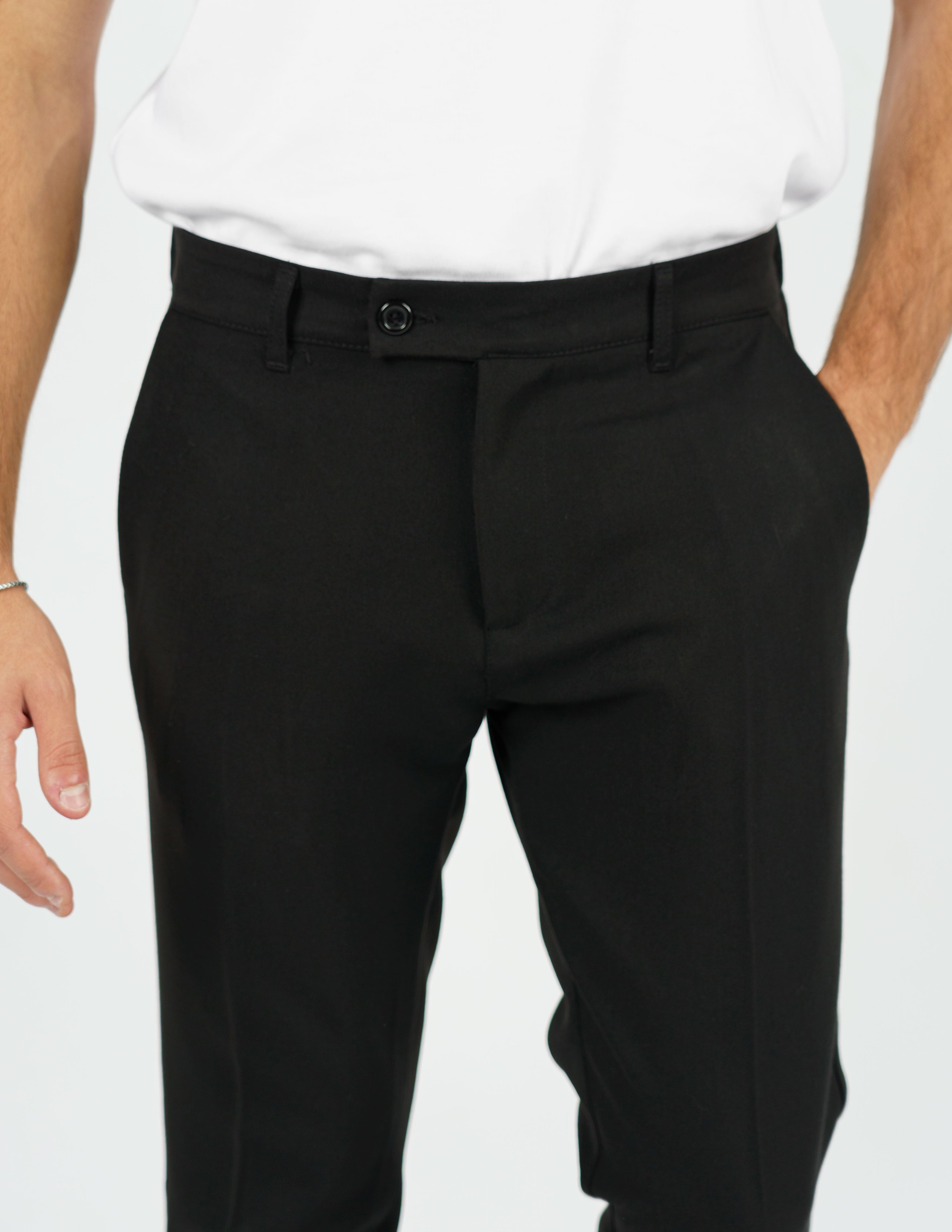pantalone lungo sartoriale con elastico