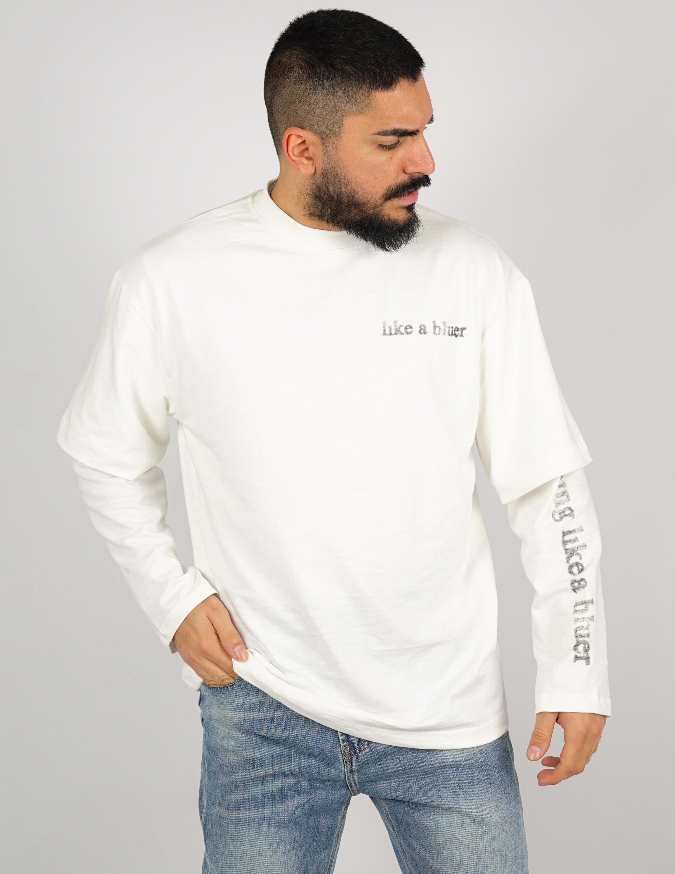 LONG SLEEVE TINTA UNITA CON STMPA